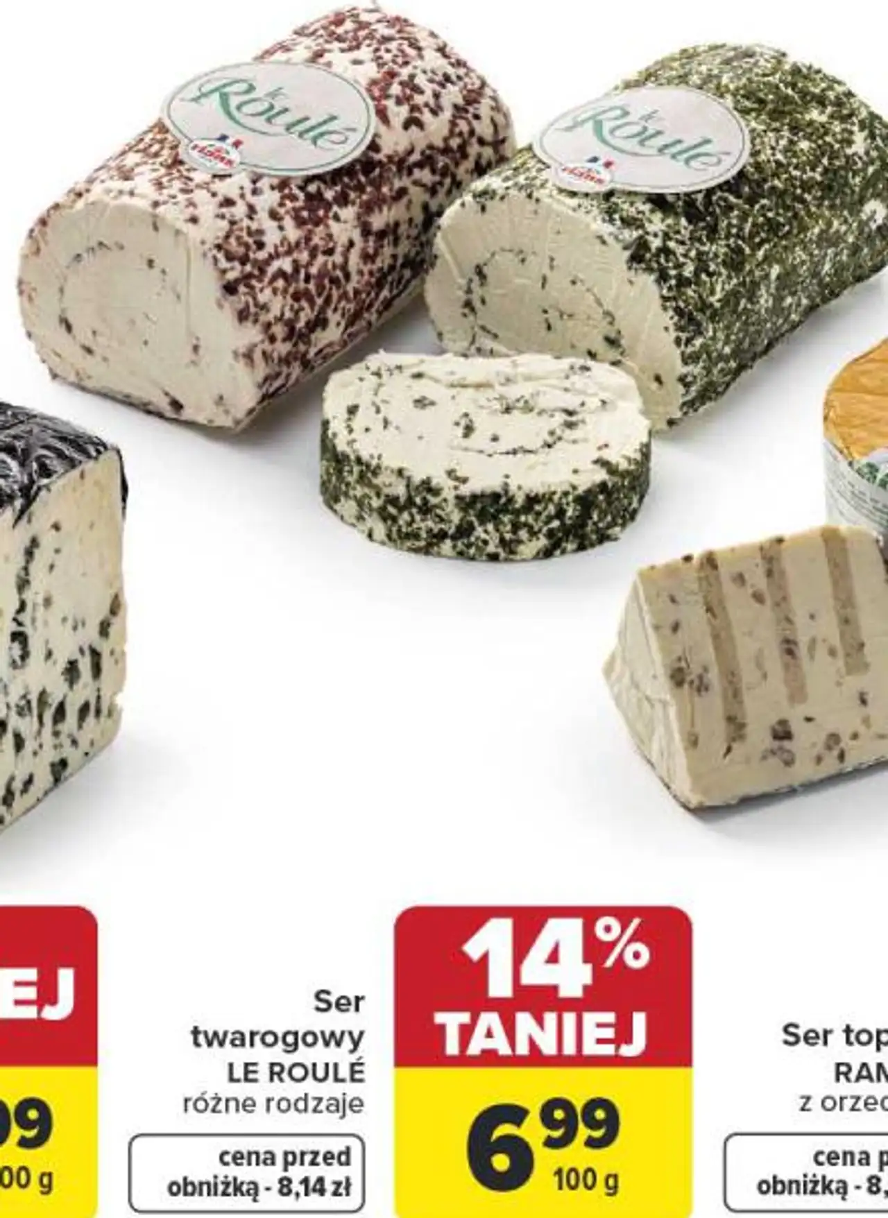 Ser twarogowy LE ROULÉ różne rodzaje