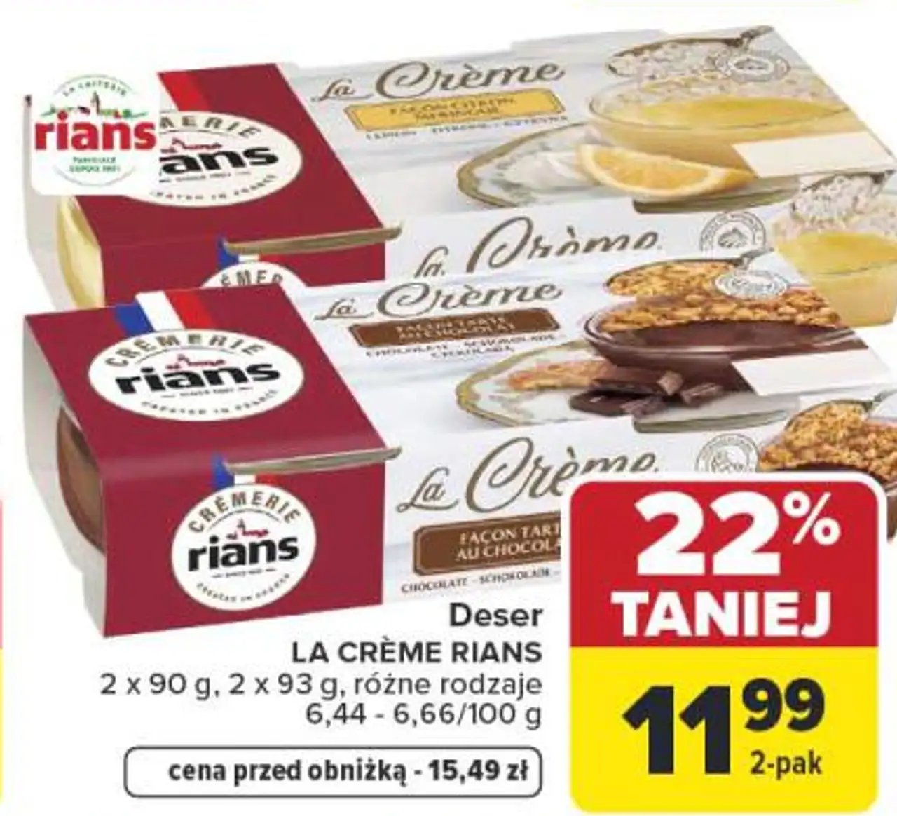 Deser LA CRÈME RIANS