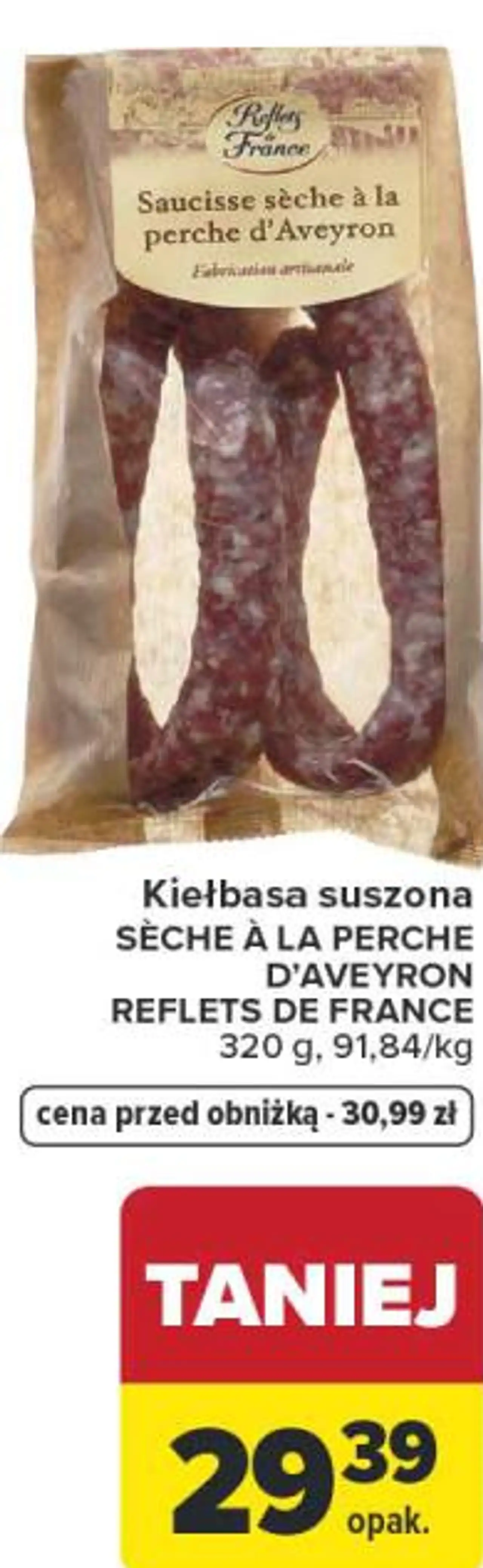 Kiełbasa suszona SÈCHE À LA PERCHE D'AVEYRON REFLETS DE FRANCE