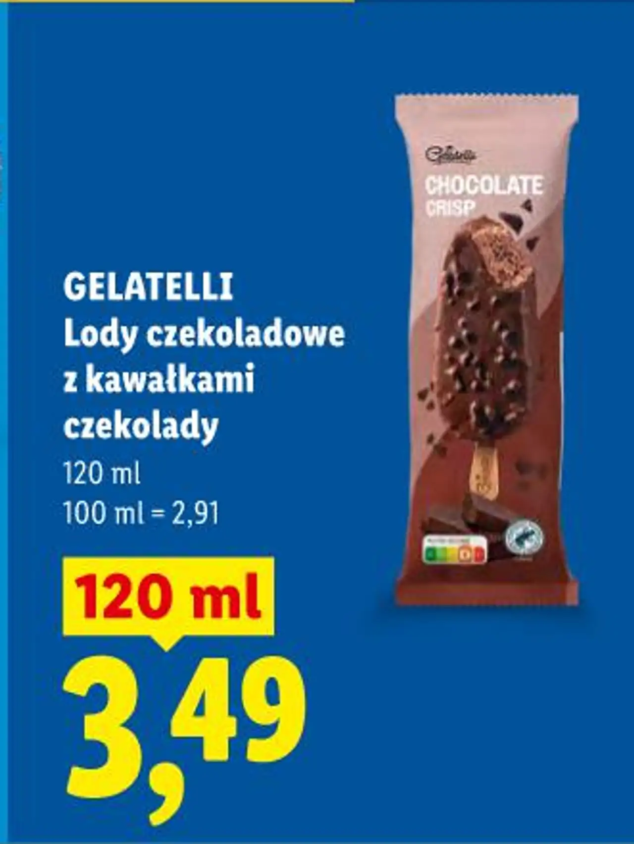 GELATELLI Lody czekoladowe z kawałkami czekolady