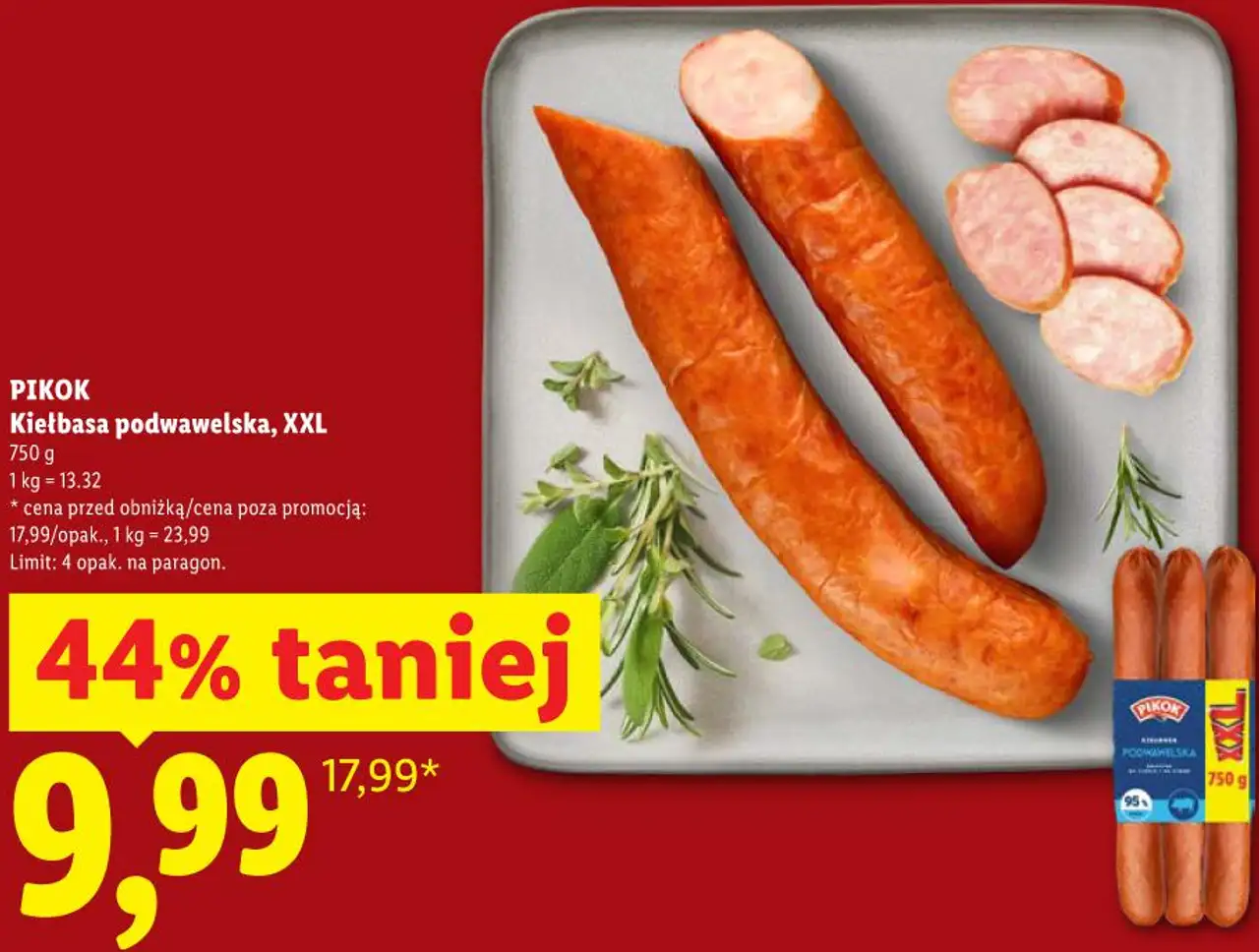 PIKOK Kiełbasa podwawelska, XXL