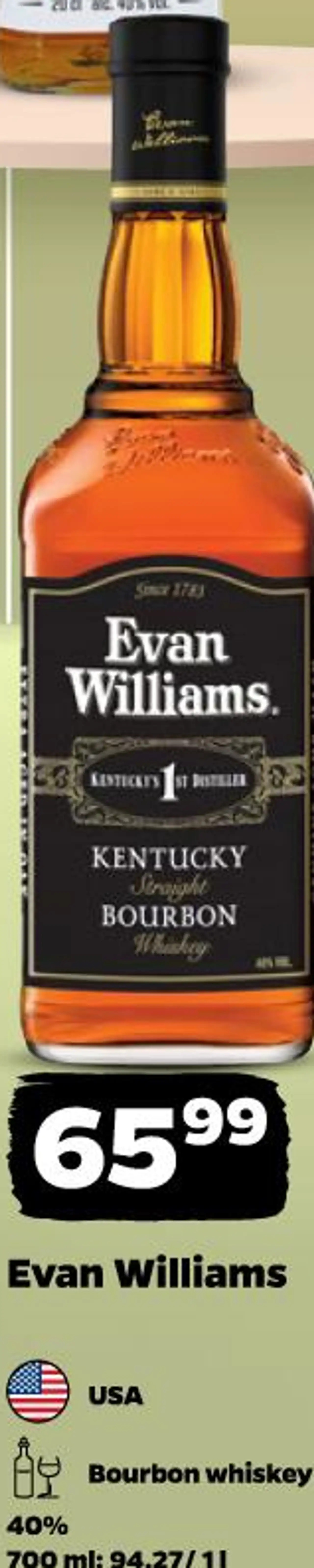 Evan Williams Kentucky Straight Bourbon Whiskey