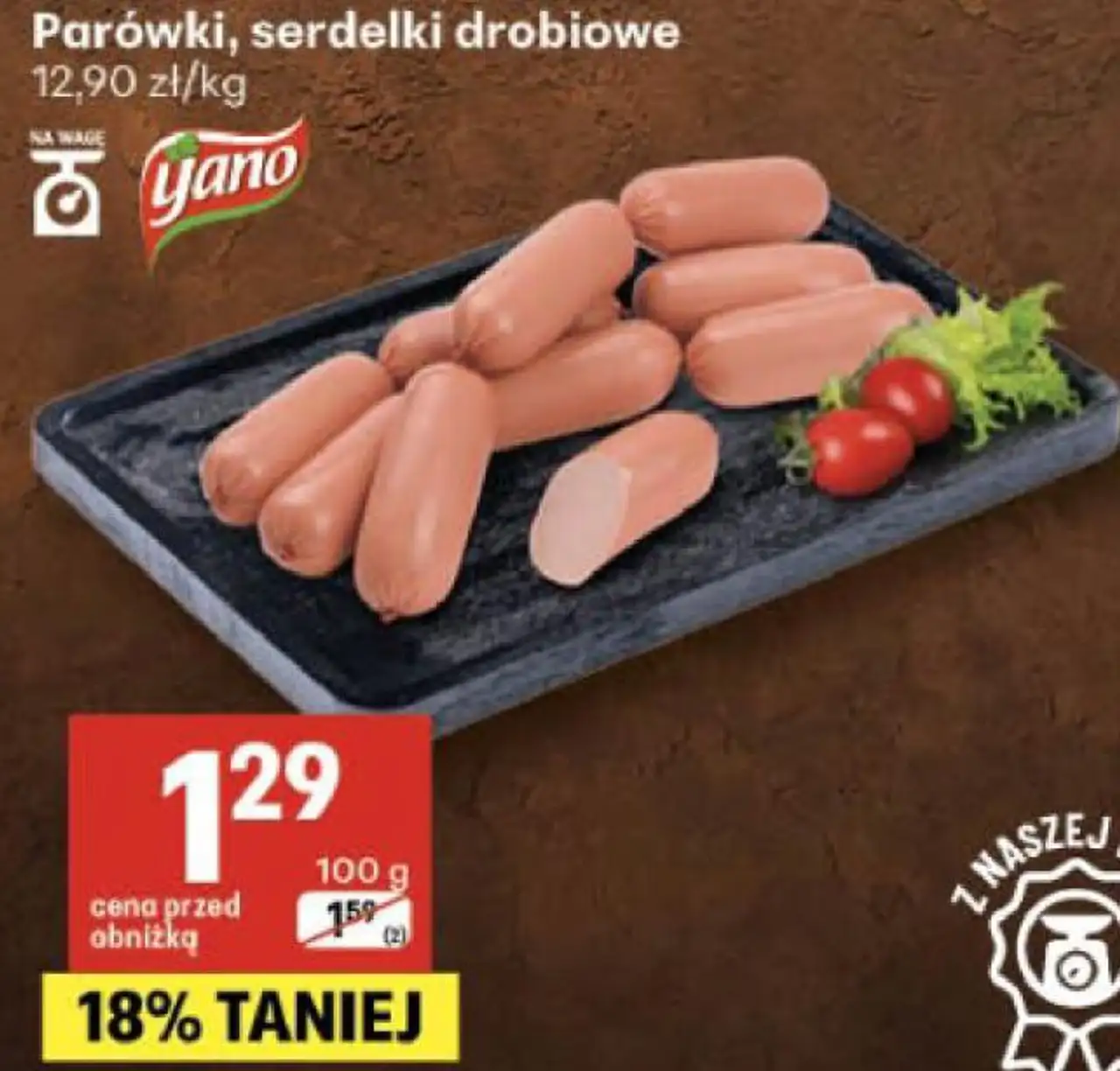 Parówki, serdelki drobiowe
