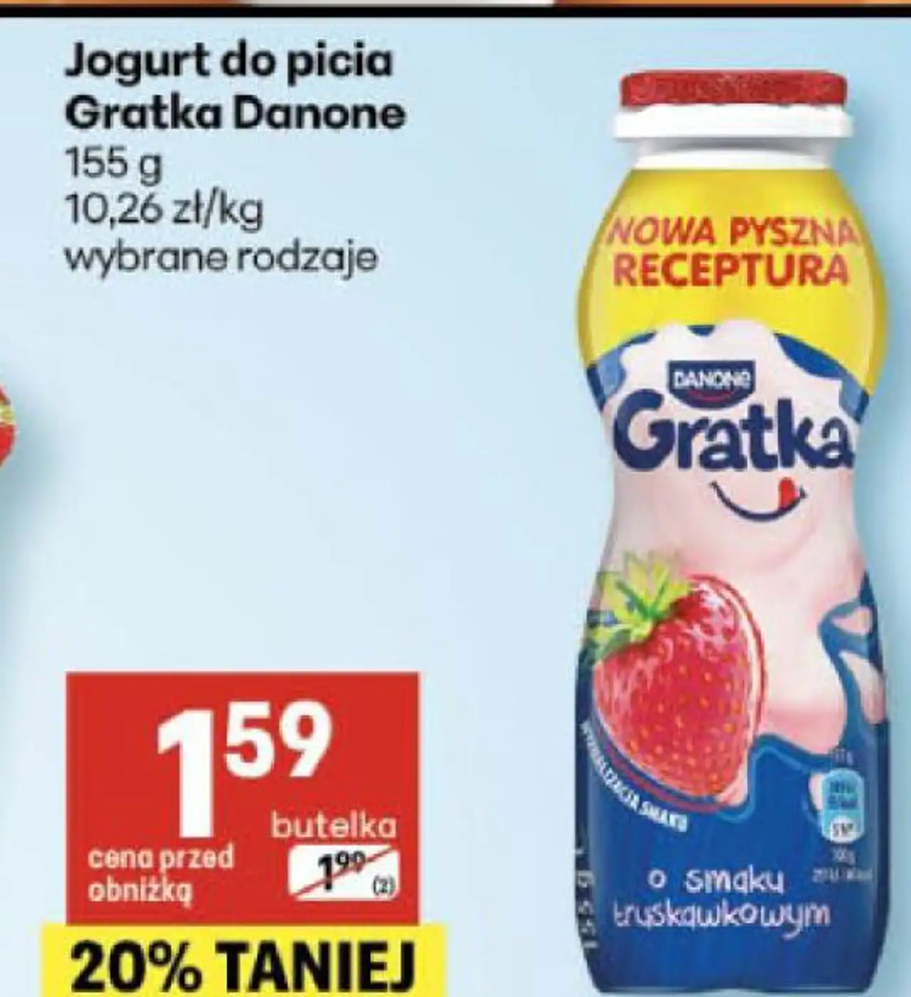 Jogurt do picia Gratka Danone 155 g wybrane rodzaje