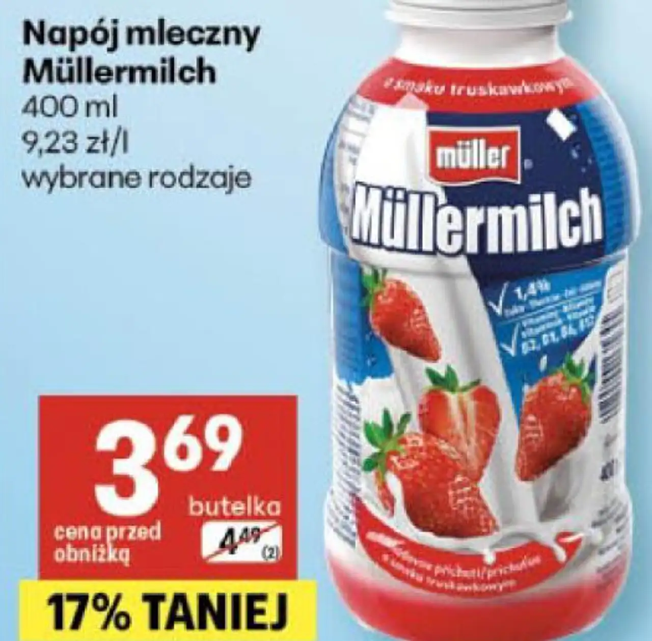Napój mleczny Müllermilch 400 ml wybrane rodzaje