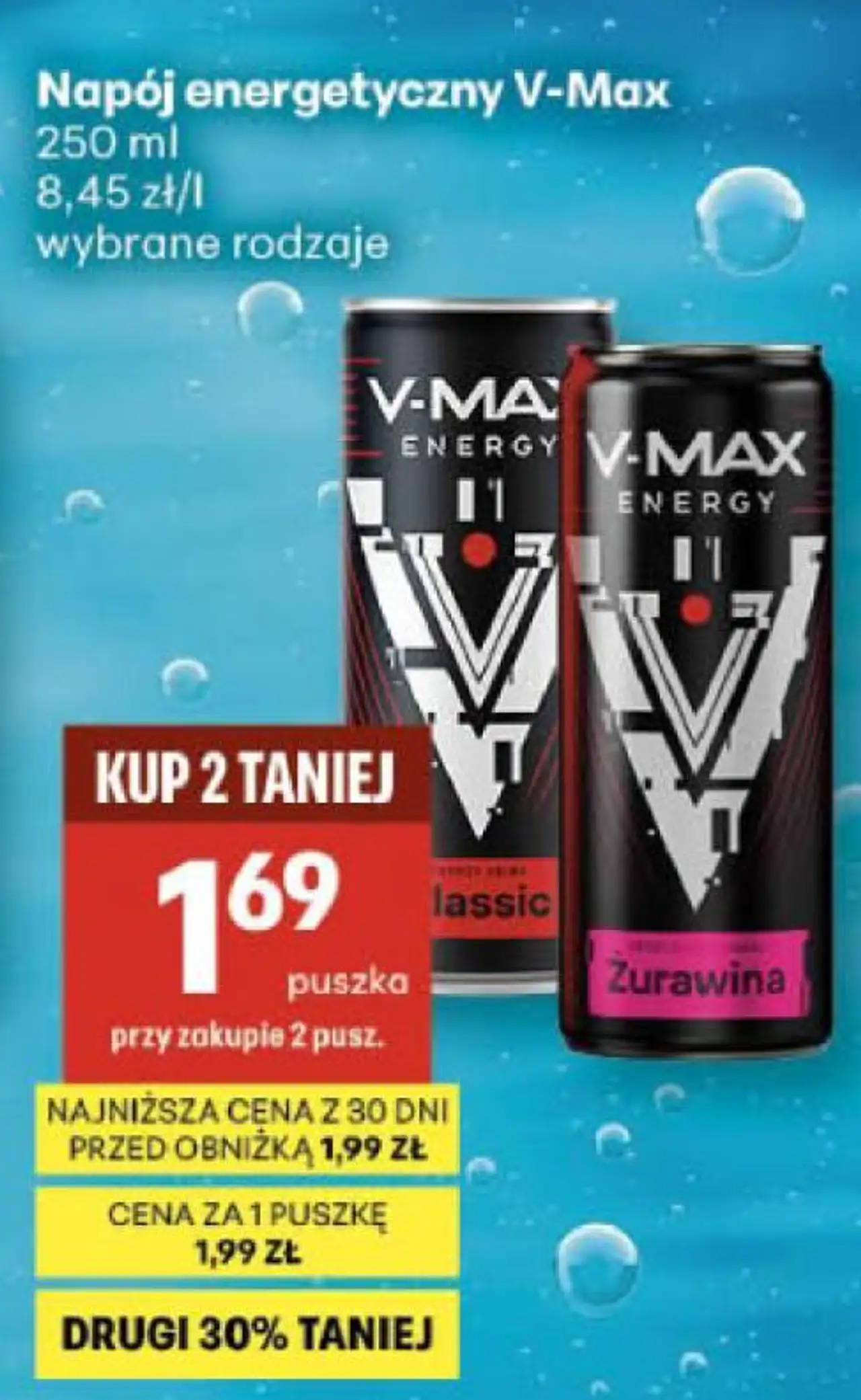 Napój energetyczny V-Max 250 ml wybrane rodzaje