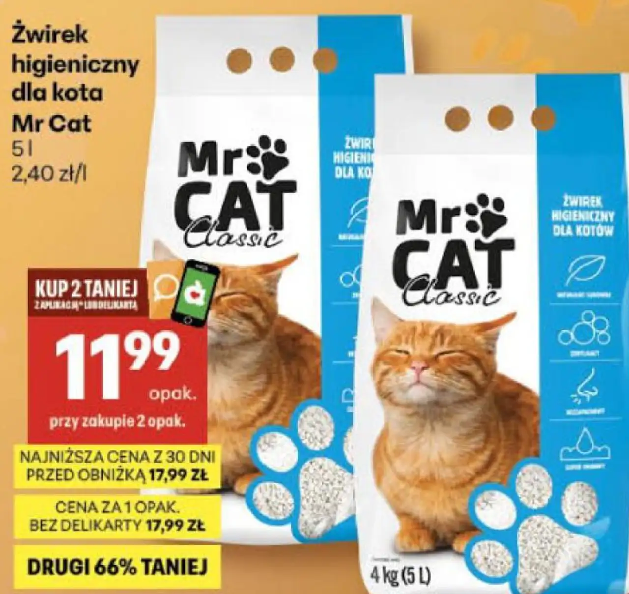 Żwirek higieniczny dla kota Mr Cat