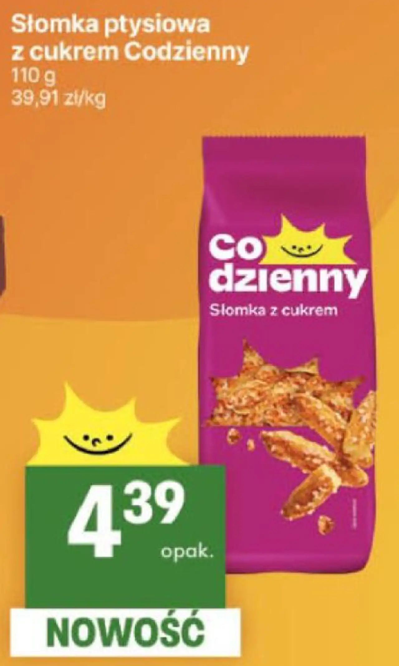 Słomka ptysiowa z cukrem Codzienny