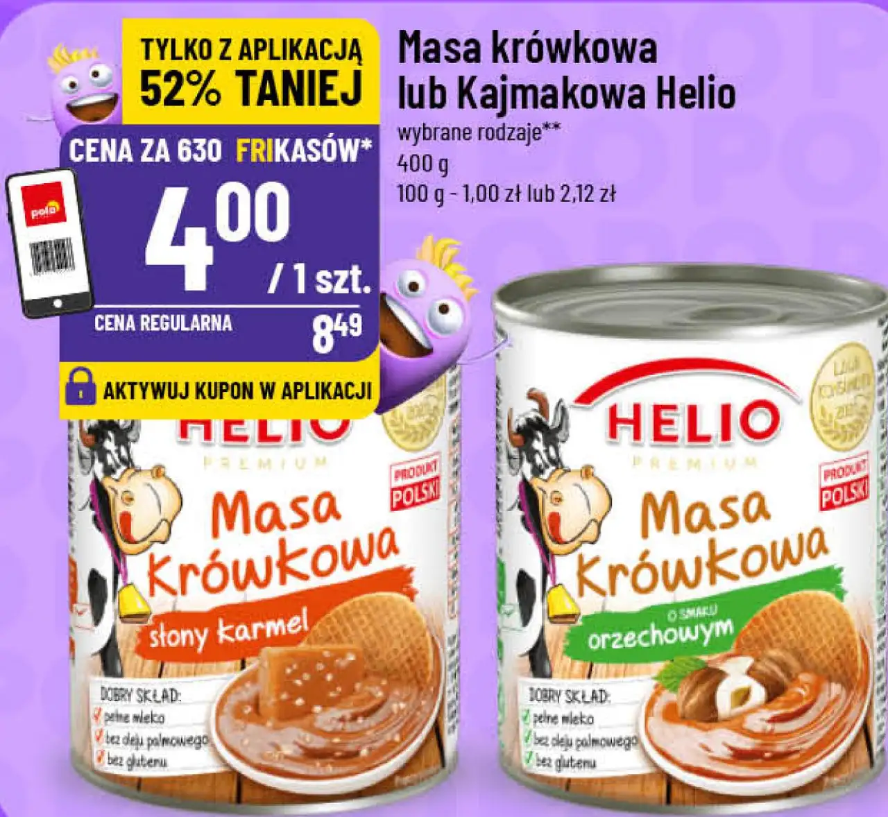 Masa krówkowa lub Kajmakowa Helio