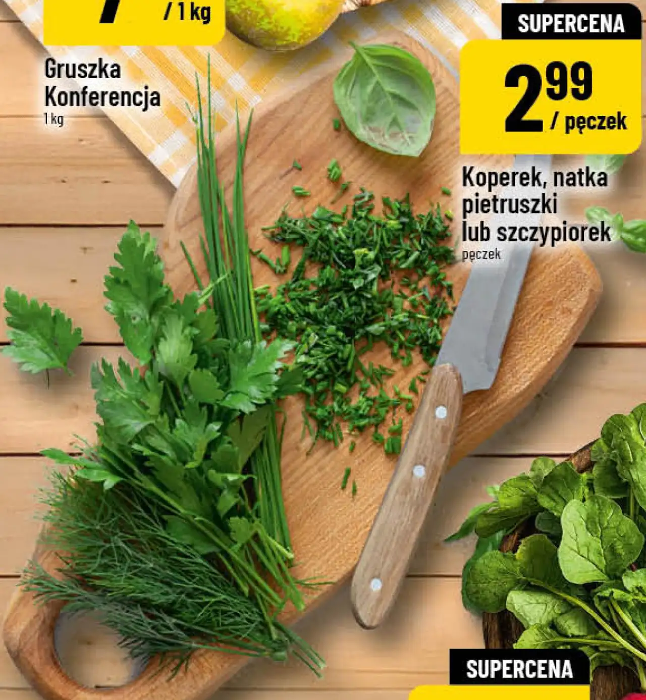 Koperek, natka pietruszki lub szczypiorek pęczek