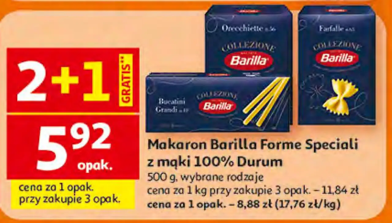 Makaron Barilla Forme Speciali z mąki 100% Durum 500 g, wybrane rodzaje