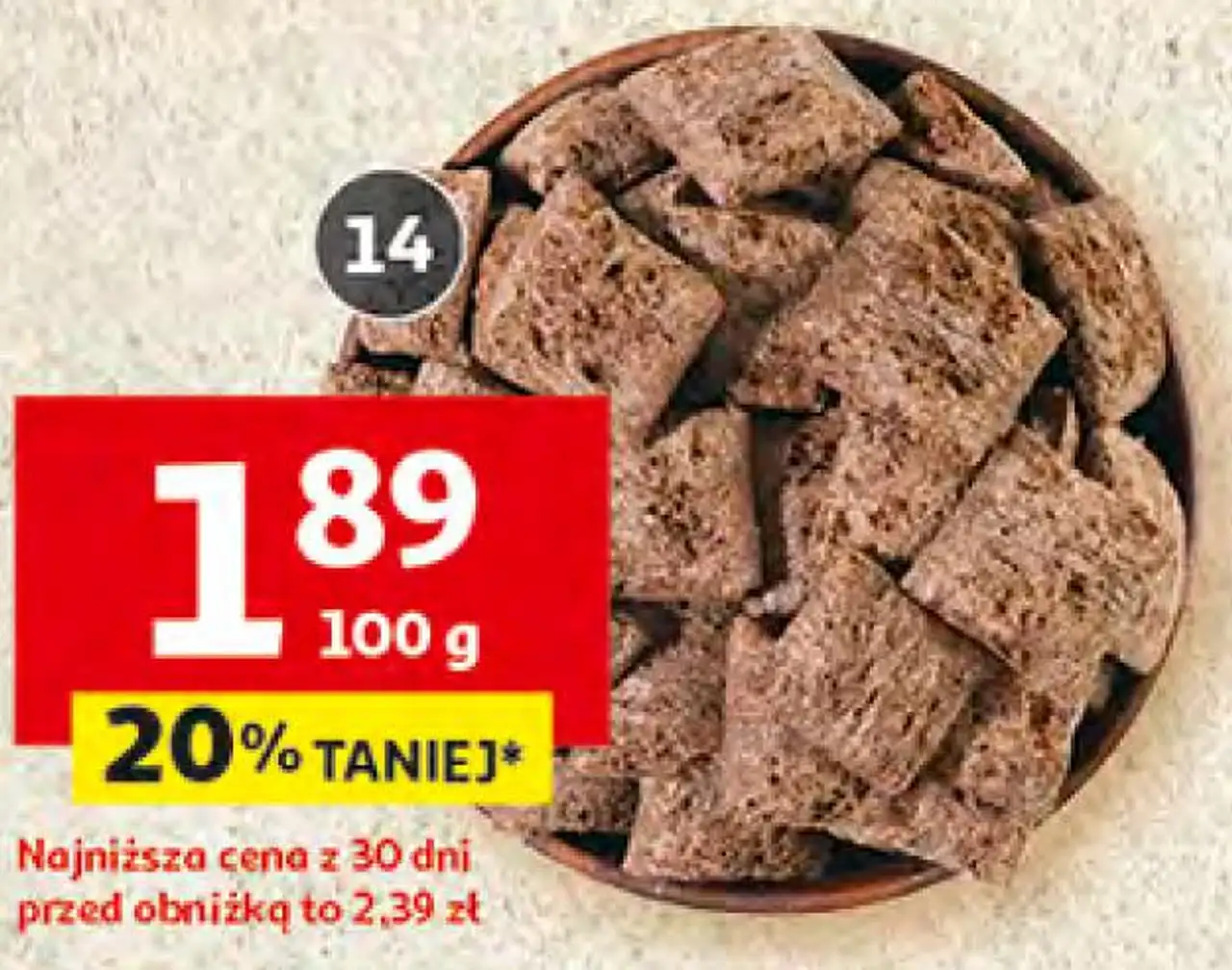 Poduszkowce zbożowe z kremem o smaku czekoladowym