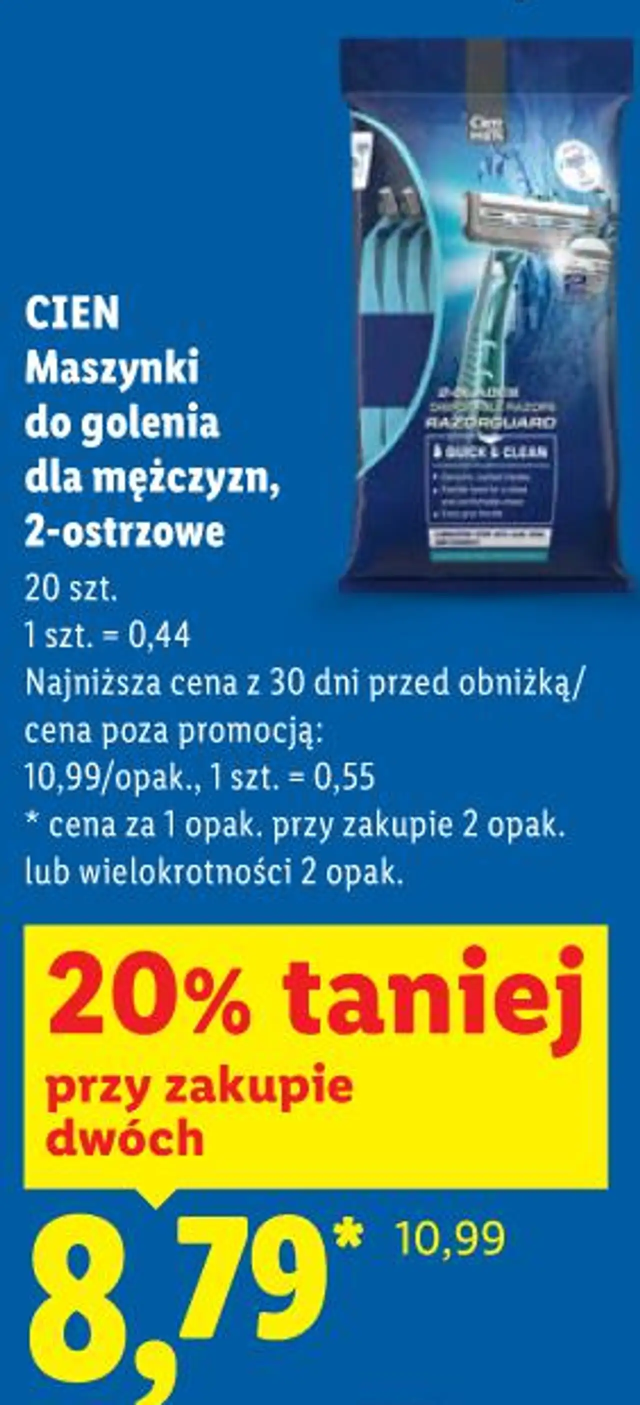 CIEN Maszynki do golenia dla mężczyzn, 2-ostrzowe