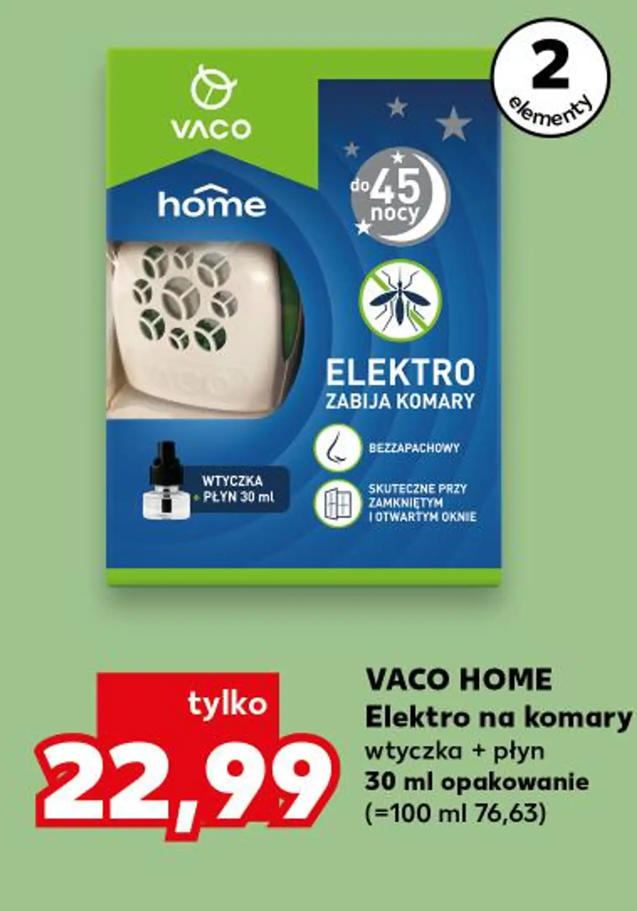 VACO HOME Elektro na komary wtyczka + płyn 30 ml
