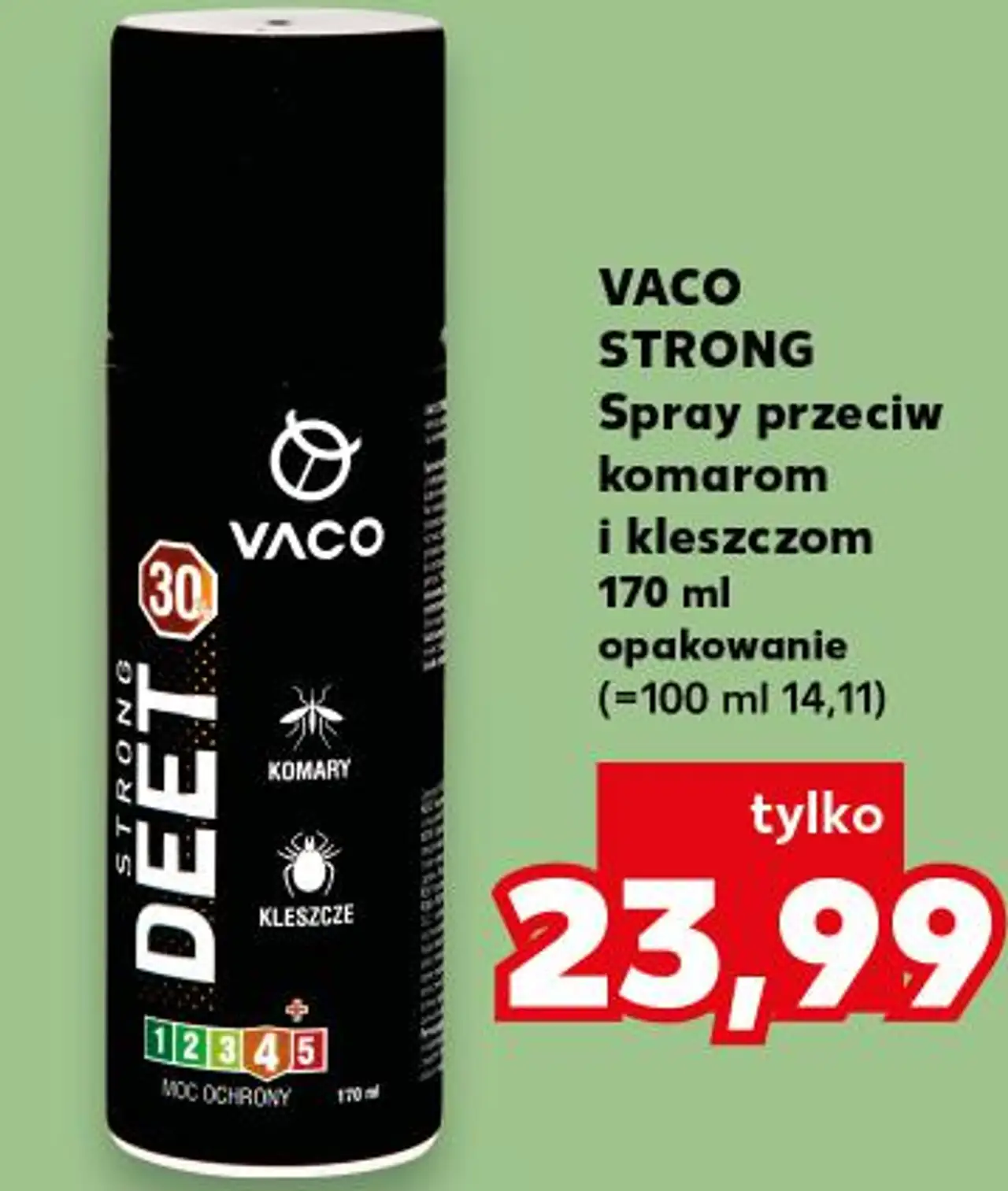 VACO STRONG Spray przeciw komarom i kleszczom 170 ml