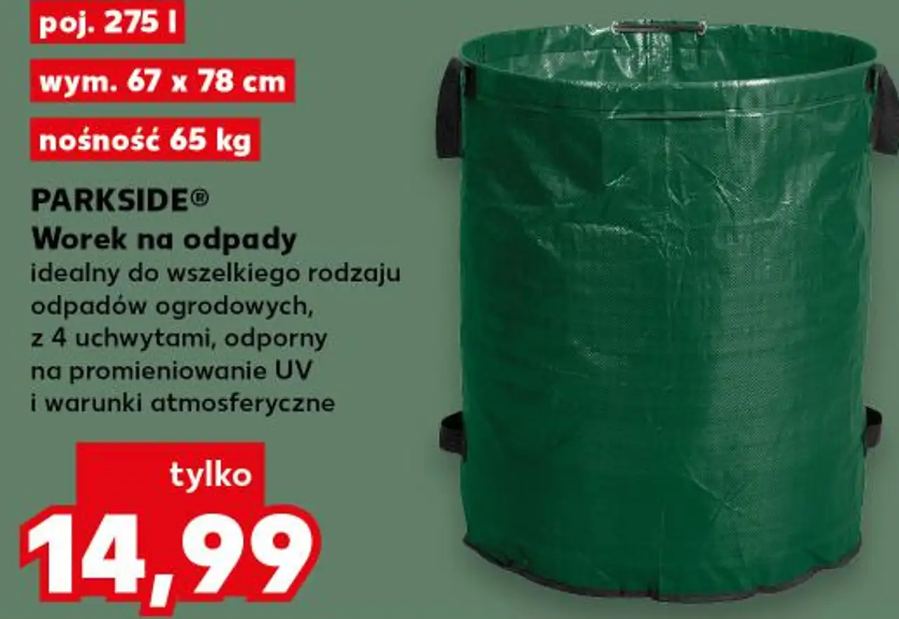 PARKSIDE® Worek na odpady idealny do wszelkiego rodzaju odpadów ogrodowych