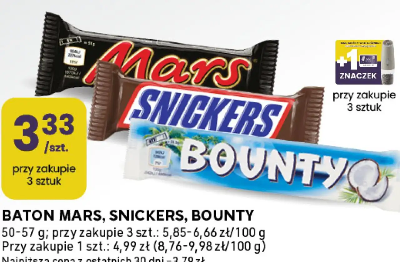 BATON MARS, SNICKERS, BOUNTY