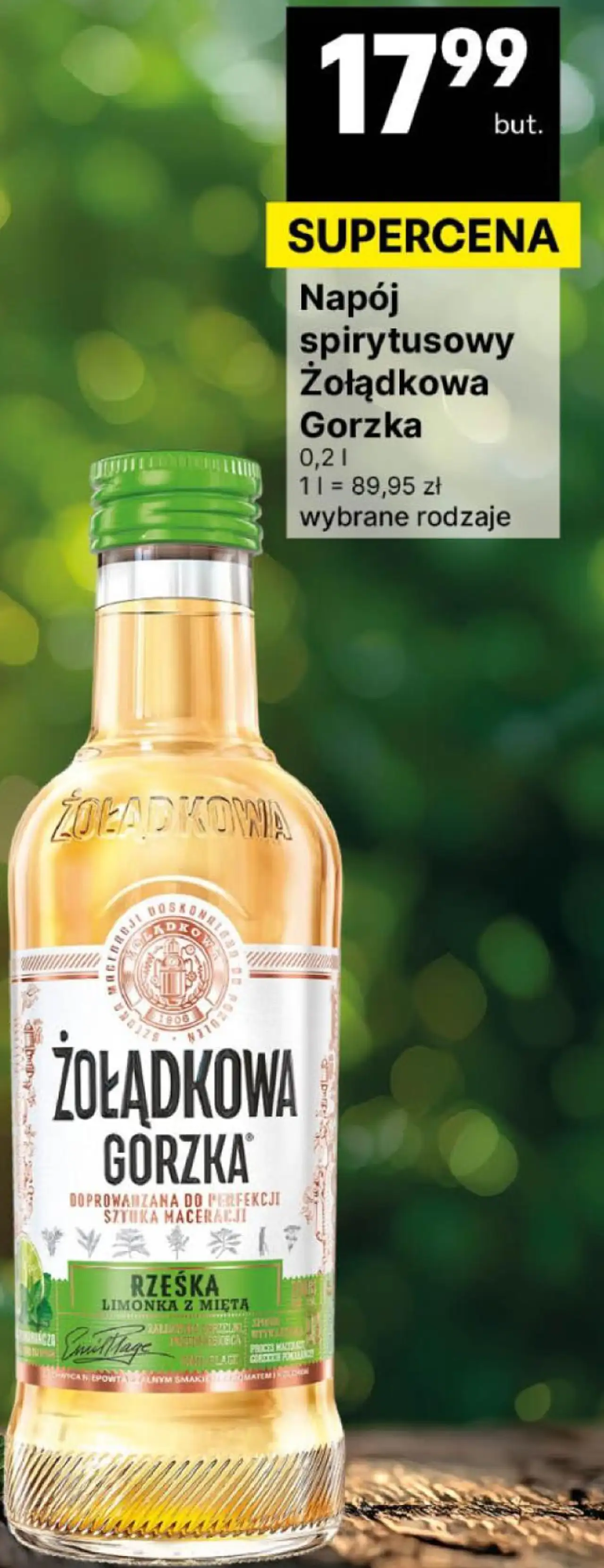 Napój spirytusowy Żołądkowa Gorzka