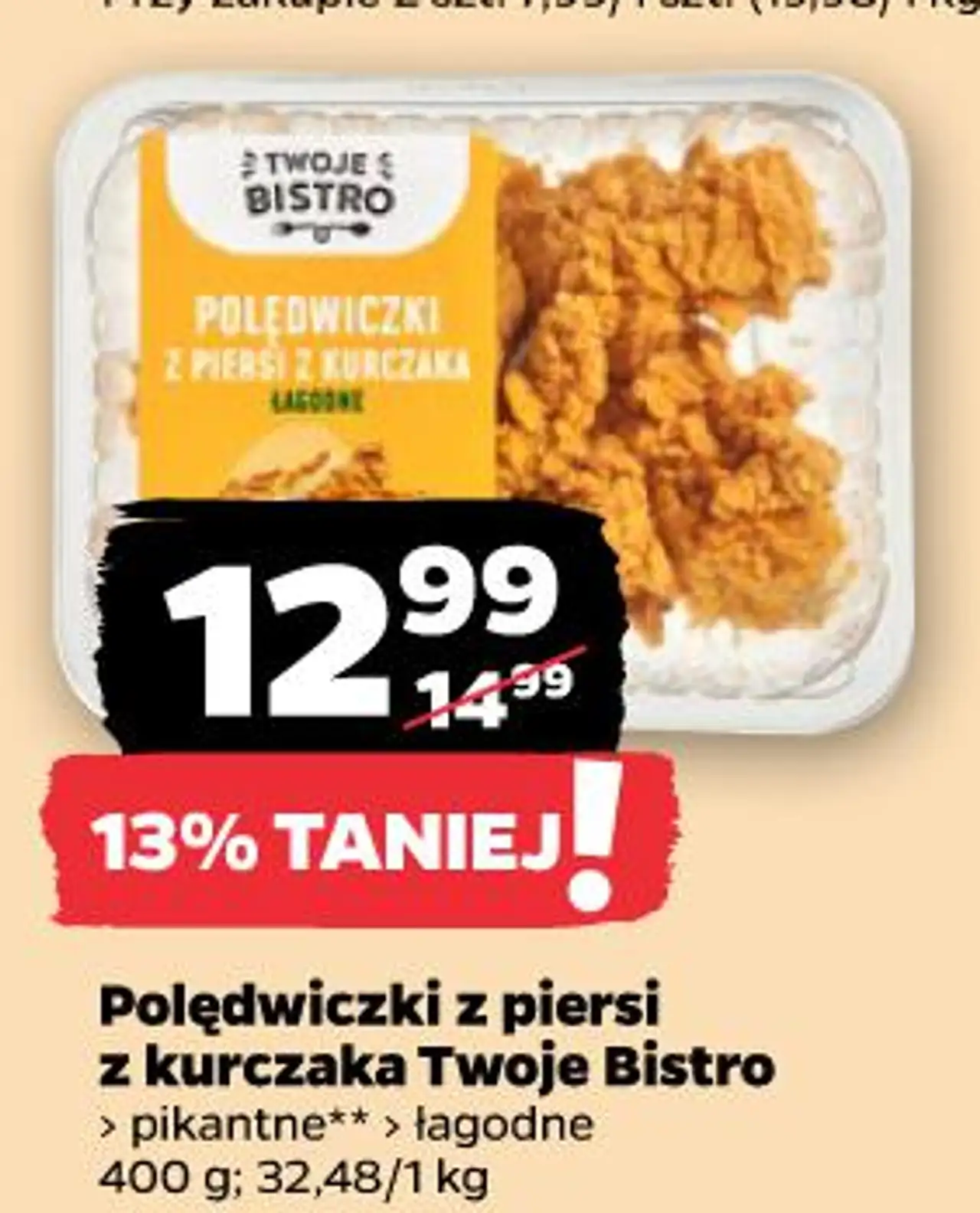 Polędwiczki z piersi z kurczaka Twoje Bistro > pikantne > łagodne 400 g