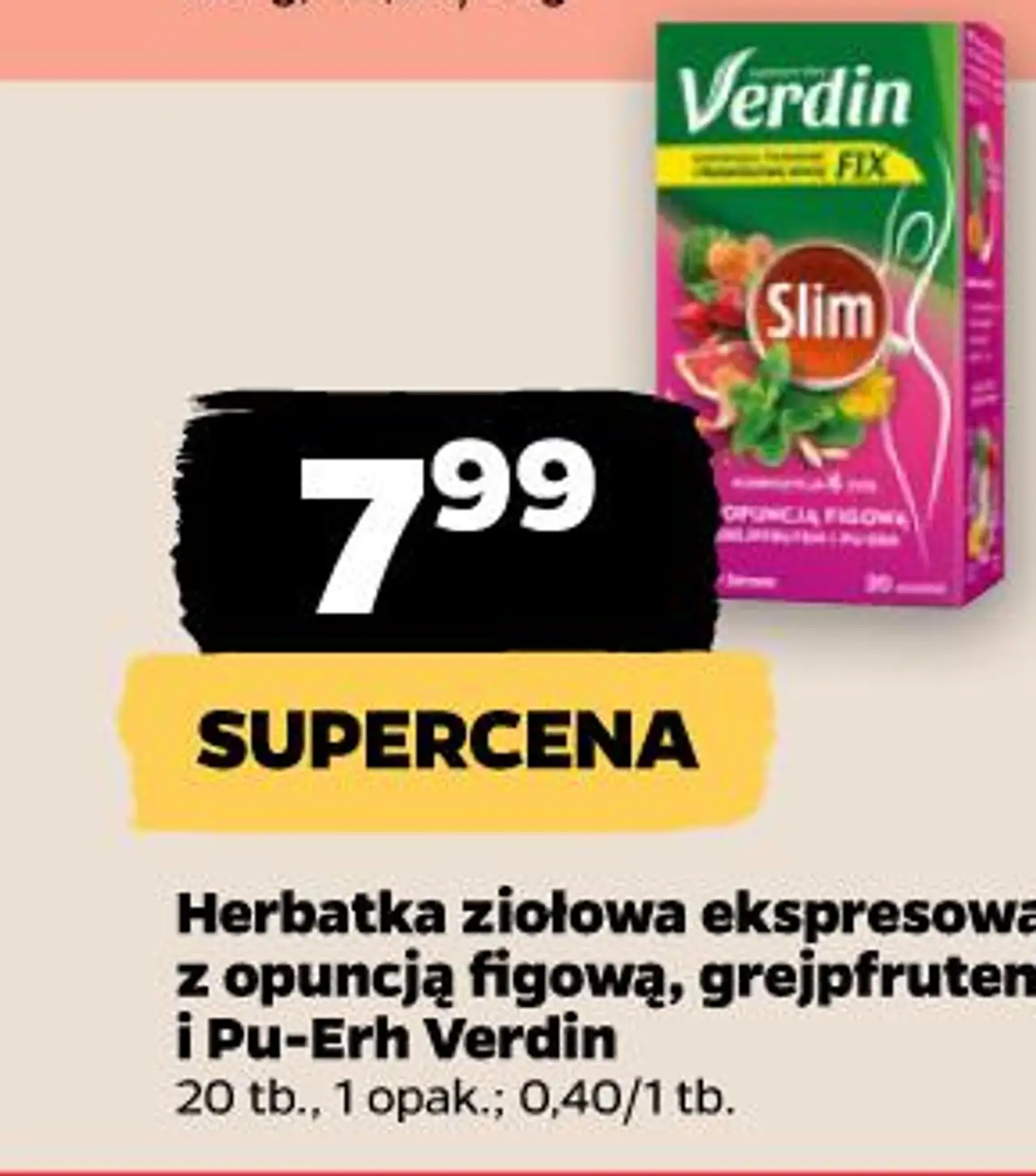 Herbatka ziołowa ekspresowa z opuncją figową, grejpfrutem i Pu-Erh Verdin