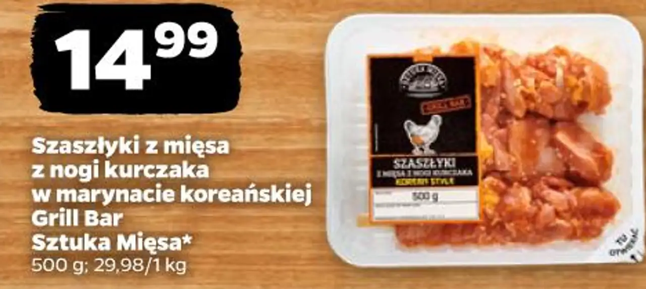 Szaszłyki z mięsa z nogi kurczaka w marynacie koreańskiej Grill Bar Sztuka Mięsa