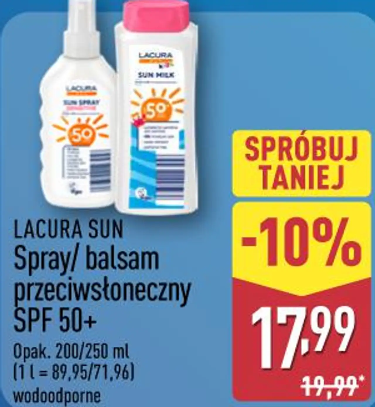 Spray/balsam przeciwsłoneczny SPF 50+ LACURA SUN