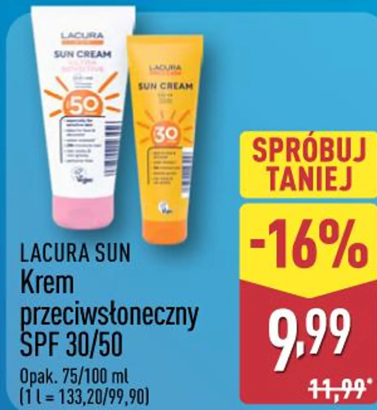Krem przeciwsłoneczny SPF 30/50 LACURA SUN