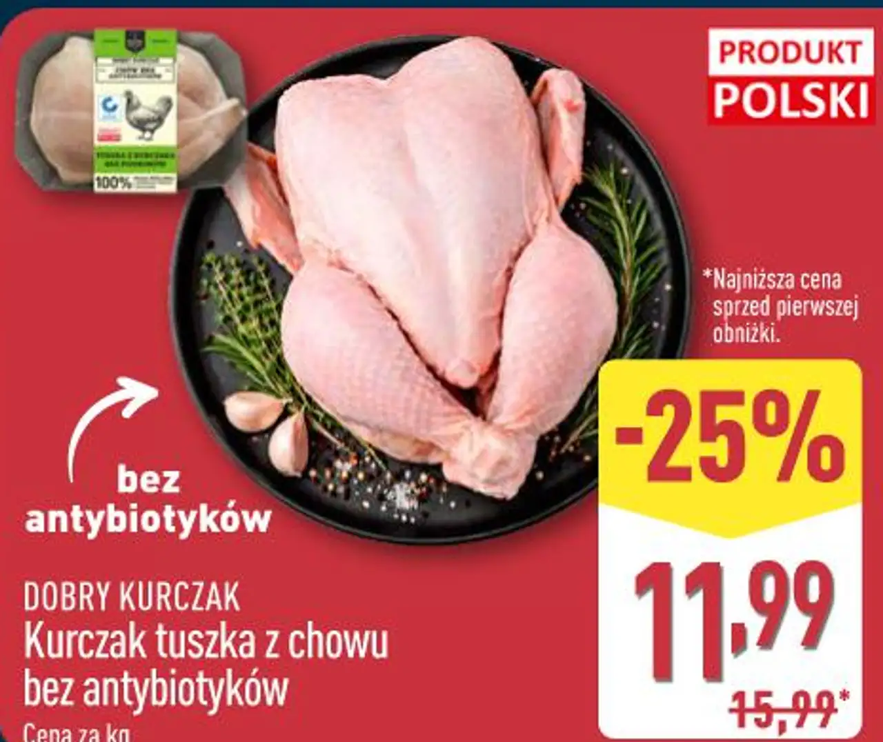 Kurczak tuszka z chowu bez antybiotyków DOBRY KURCZAK