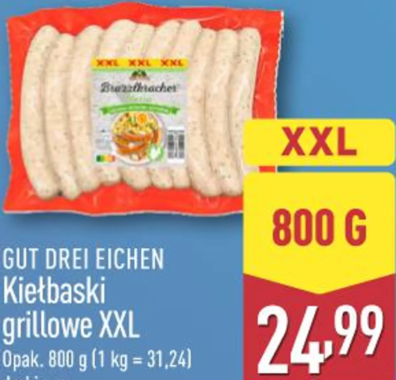 GUT DREI EICHEN Kiełbaski grillowe XXL