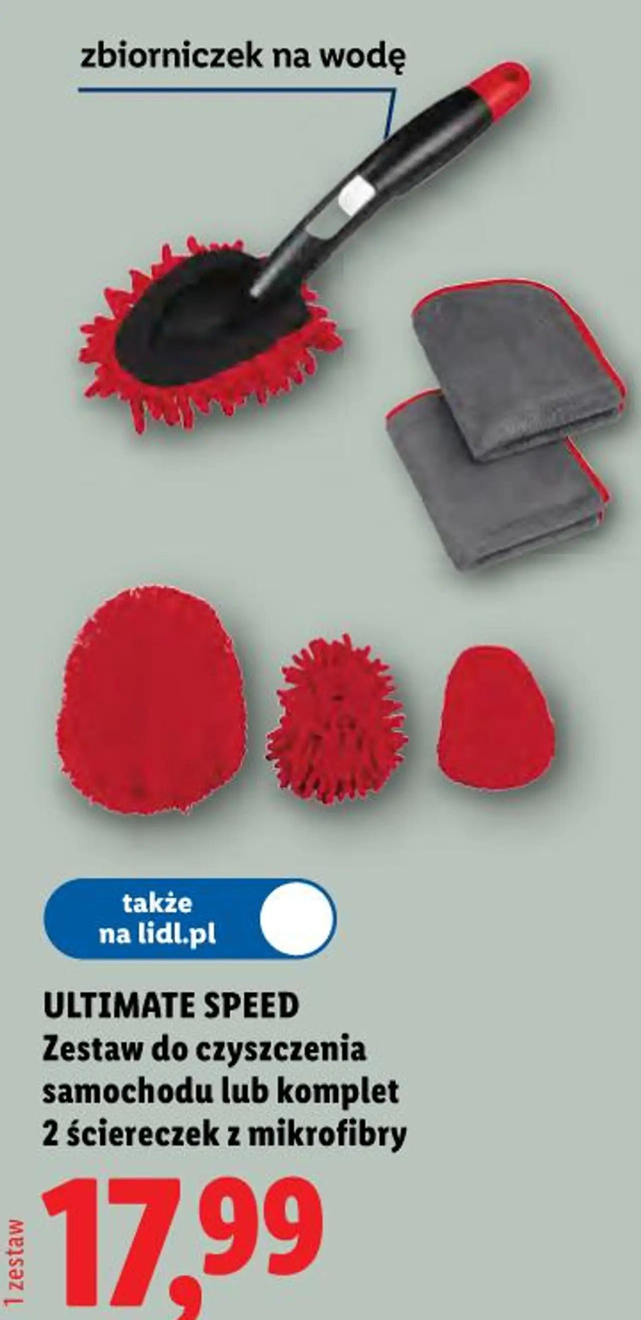 ULTIMATE SPEED Zestaw do czyszczenia samochodu lub komplet 2 ściereczek z mikrofibry