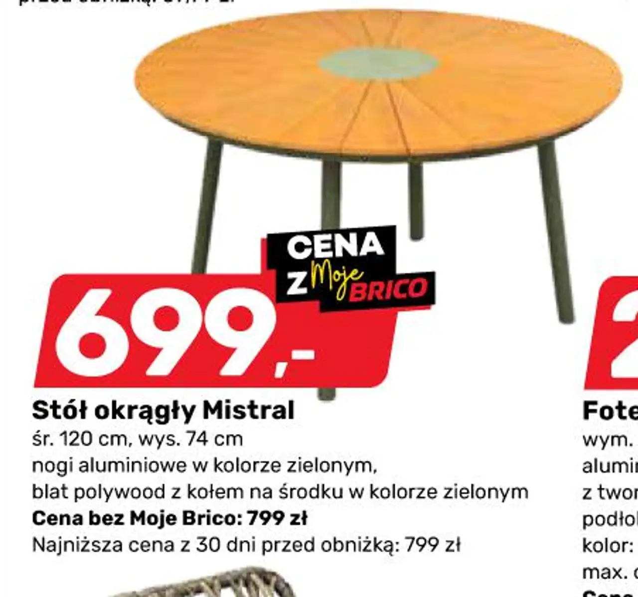 Stół okrągły Mistral