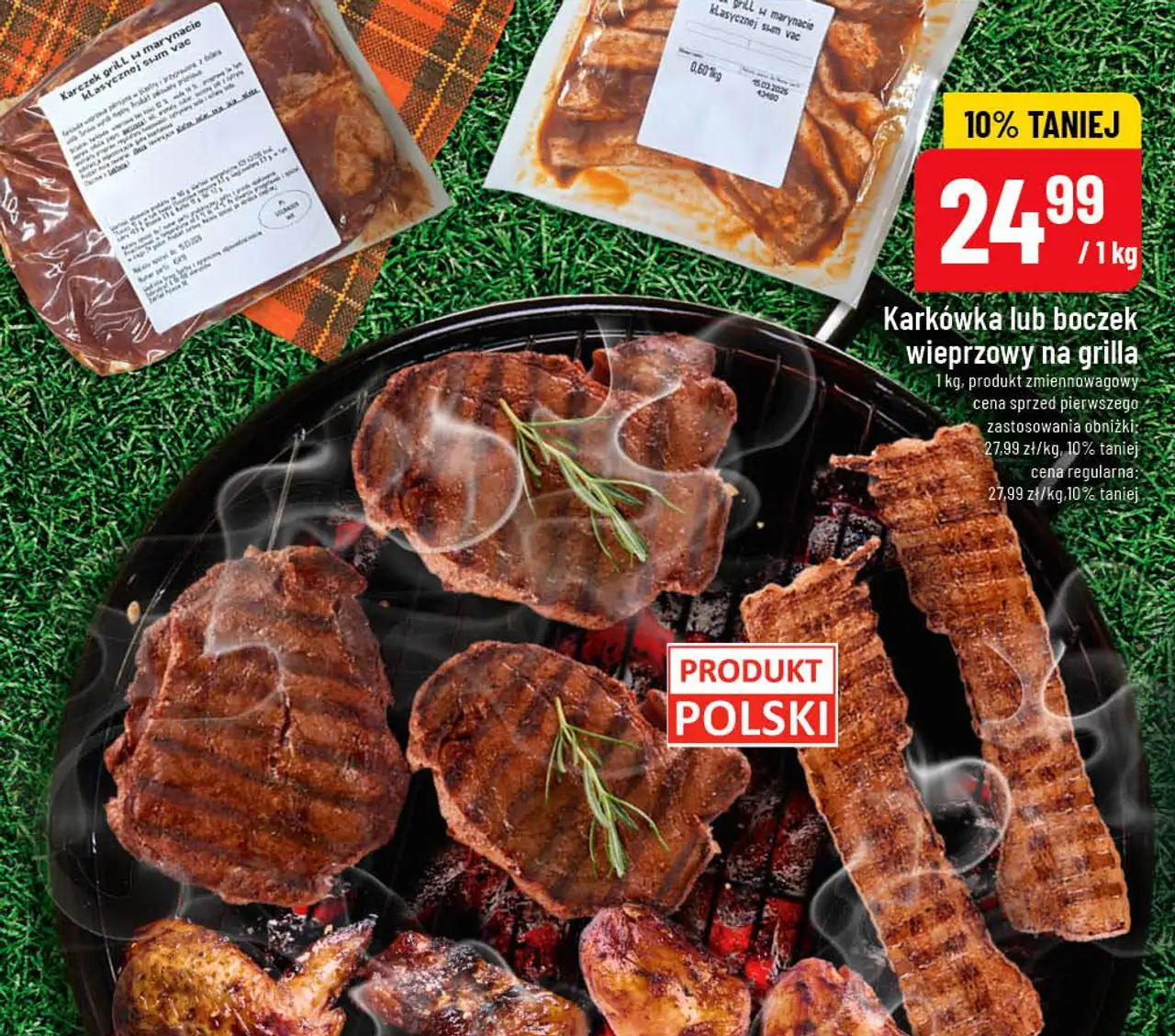 Karkówka lub boczek wieprzowy na grilla