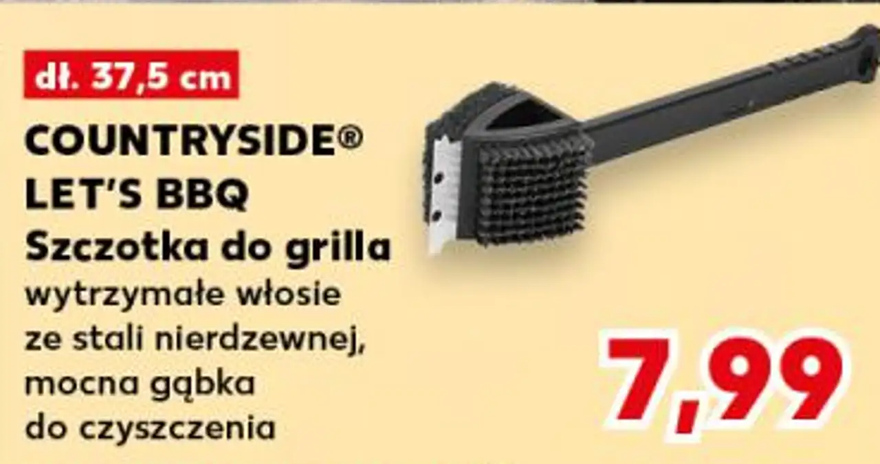 COUNTRYSIDE® LET'S BBQ Szczotka do grilla dł. 37,5 cm