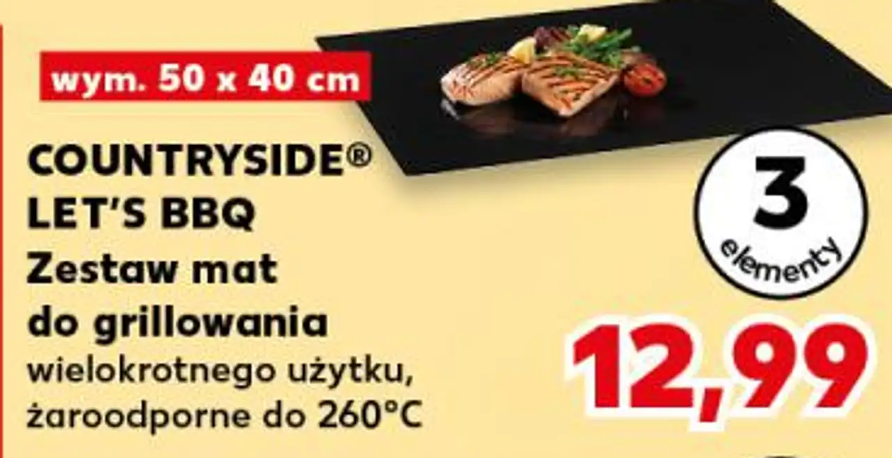 COUNTRYSIDE® LET'S BBQ Zestaw mat do grillowania