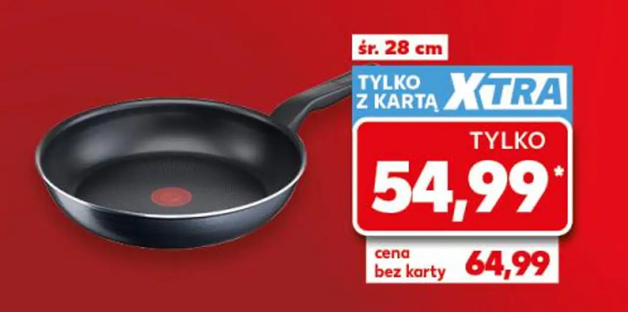 TEFAL Patelnia aluminiowa do wszystkich rodzajów kuchenek, powłoka nieprzywieralna Titanium 2X, wskaźnik temperatury Thermo-Spot śr. 28 cm