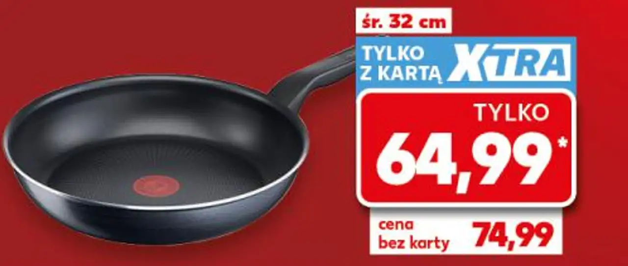 TEFAL Patelnia aluminiowa do wszystkich rodzajów kuchenek, powłoka nieprzywieralna Titanium 2X, wskaźnik temperatury Thermo-Spot śr. 32 cm