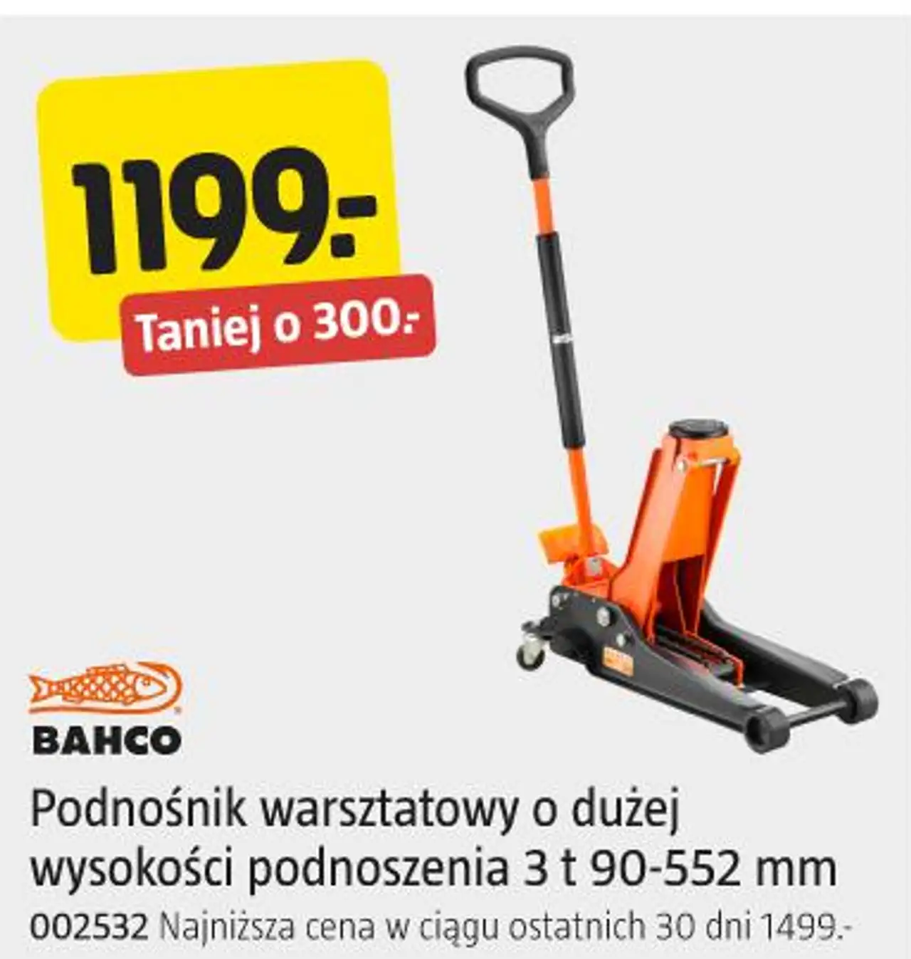 BAHCO Podnośnik warsztatowy o dużej wysokości podnoszenia