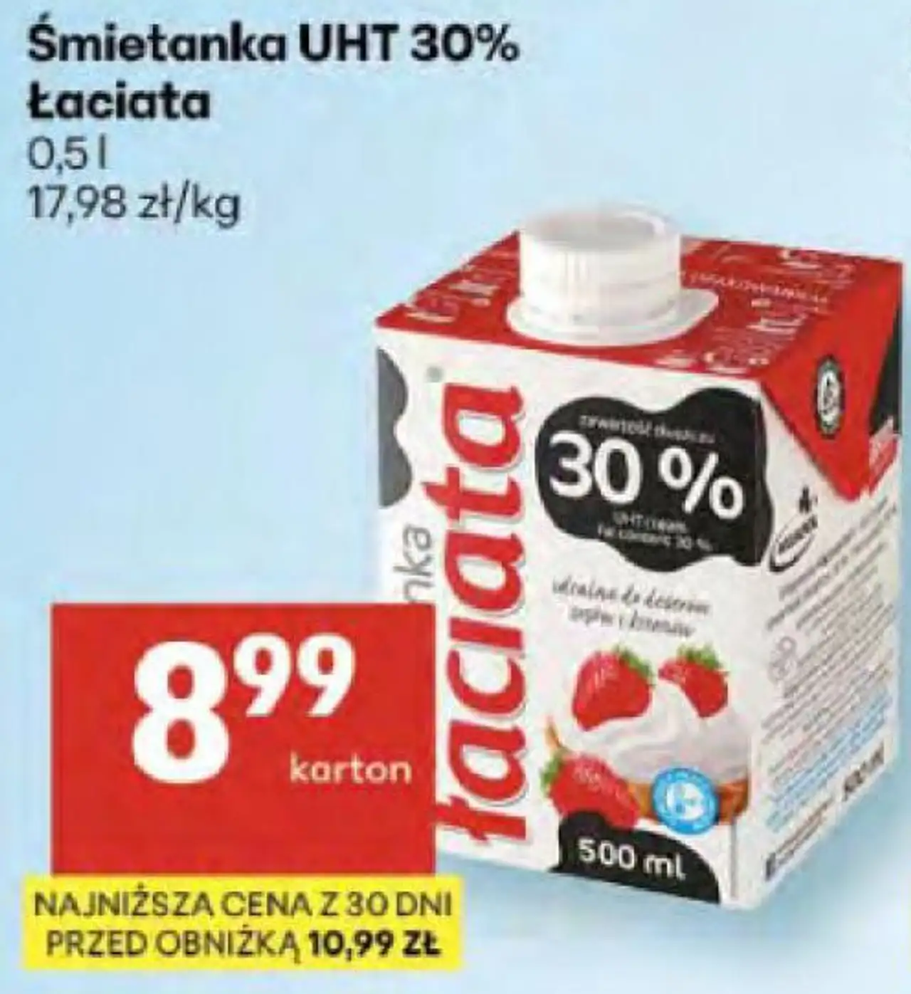 Śmietanka UHT 30% Łaciata 0,5 l