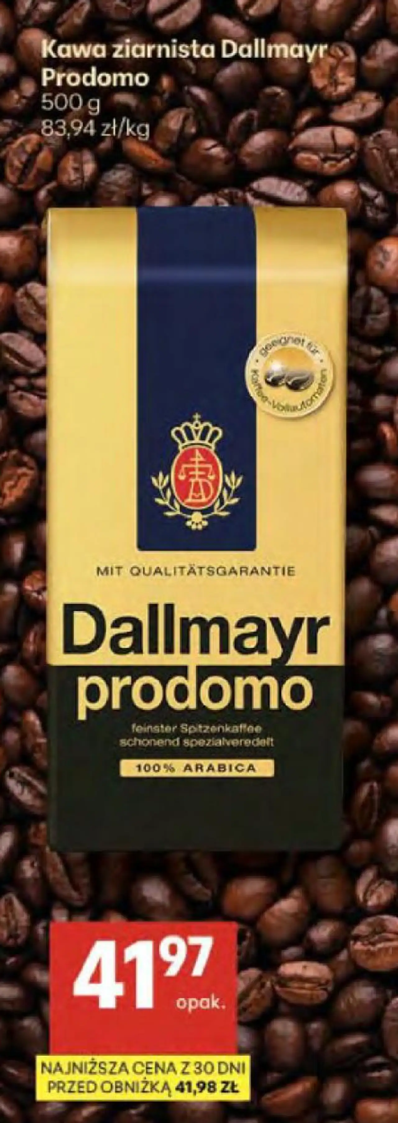 Kawa ziarnista Dallmayr Prodomo 500 g