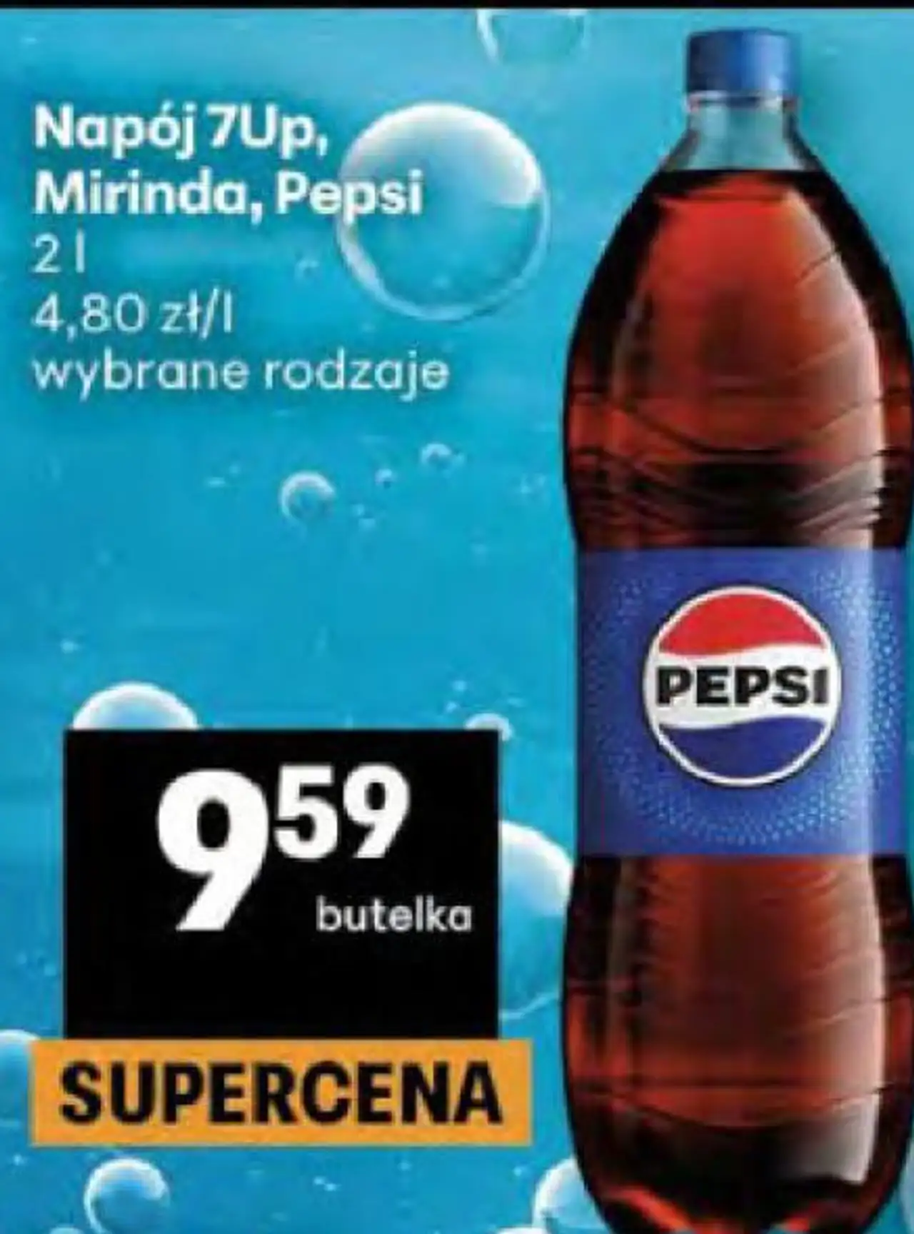 Napój 7Up, Mirinda, Pepsi 2l