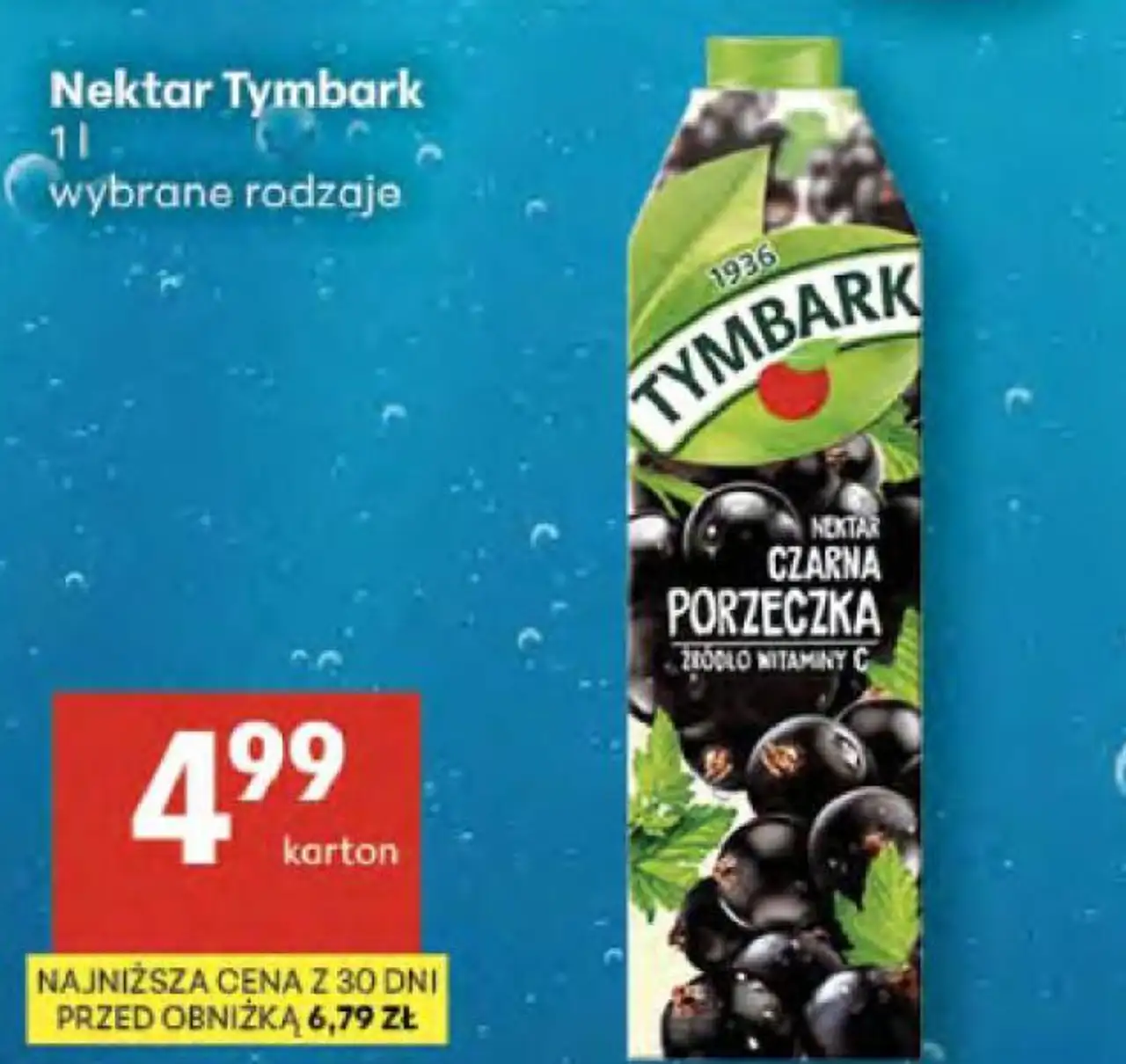 Nektar Tymbark 1l wybrane rodzaje
