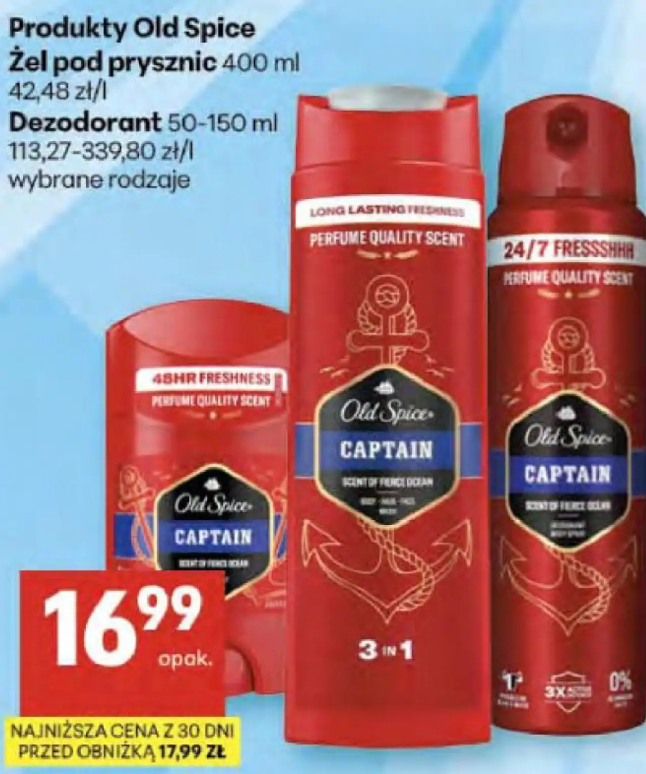 Produkty Old Spice Żel pod prysznic / Dezodorant