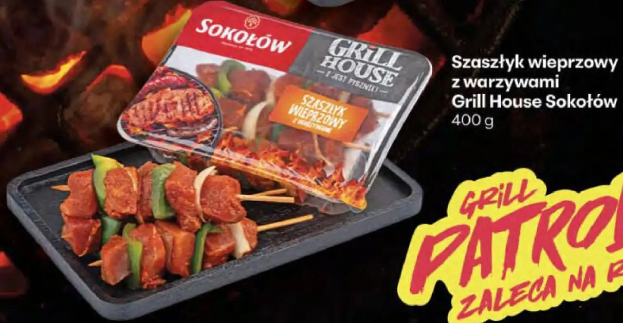 Szaszłyk wieprzowy z warzywami Grill House Sokołów 400 g