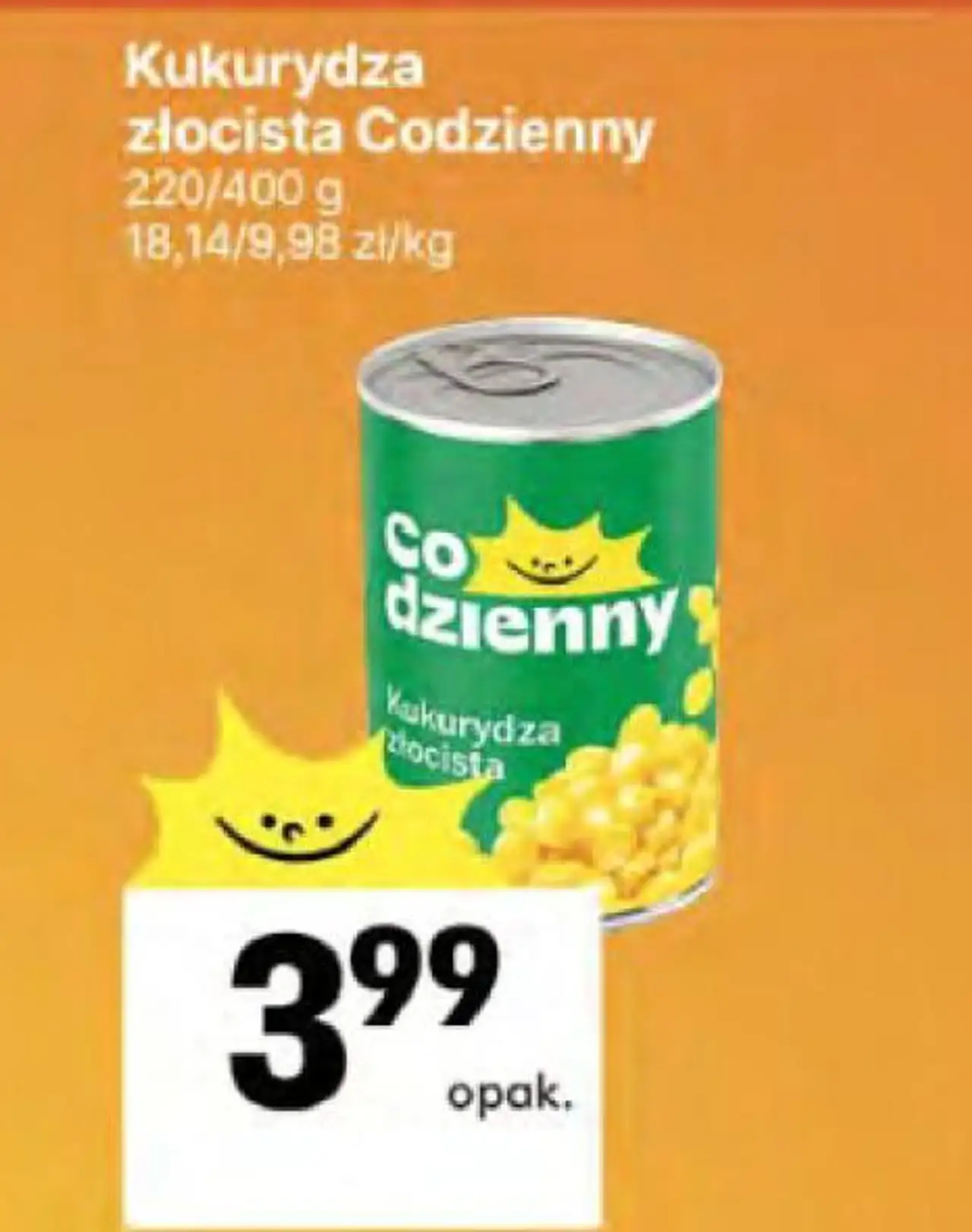 Kukurydza złocista Codzienny