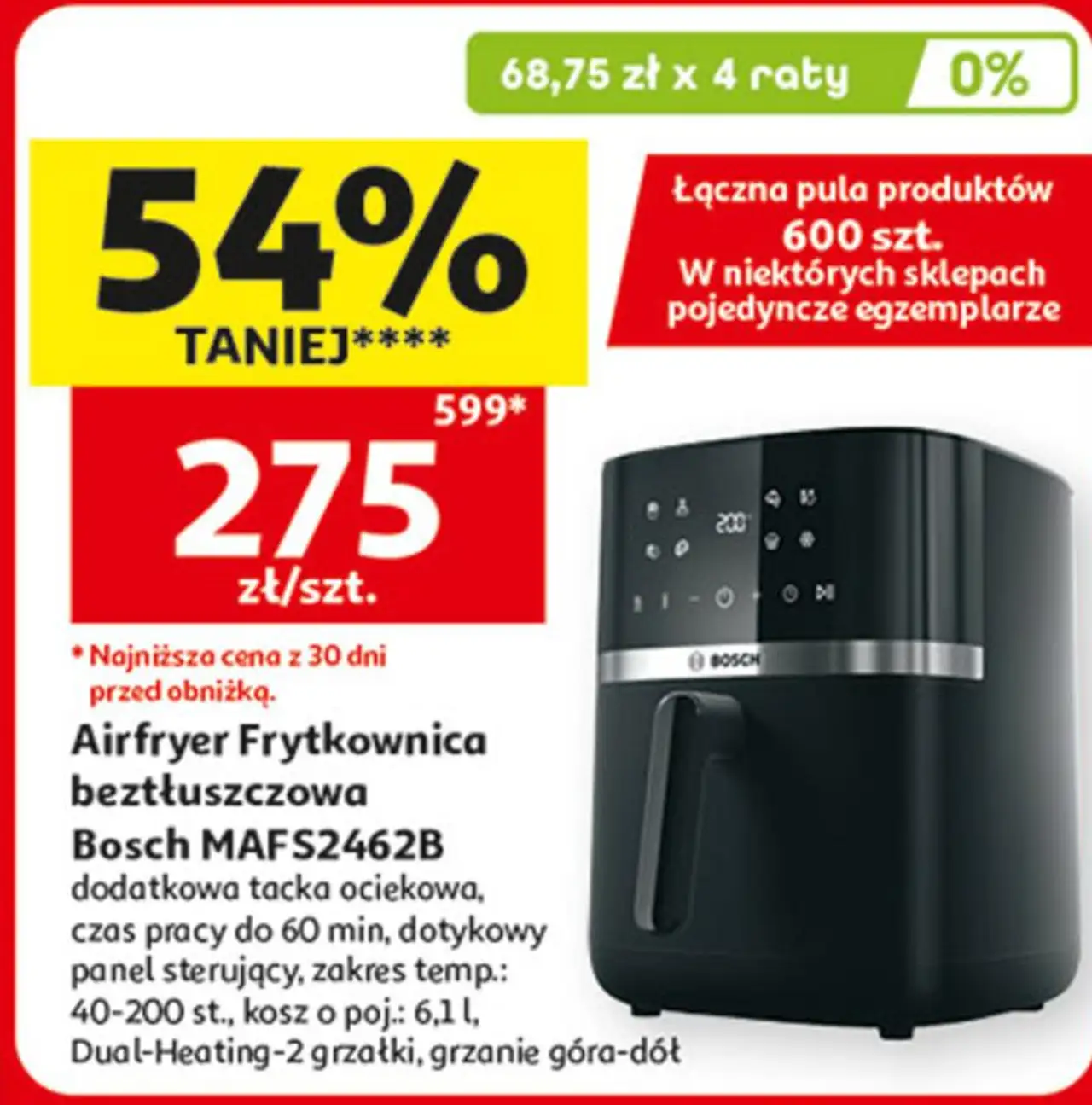 Airfryer Frytkownica beztłuszczowa Bosch MAFS2462B