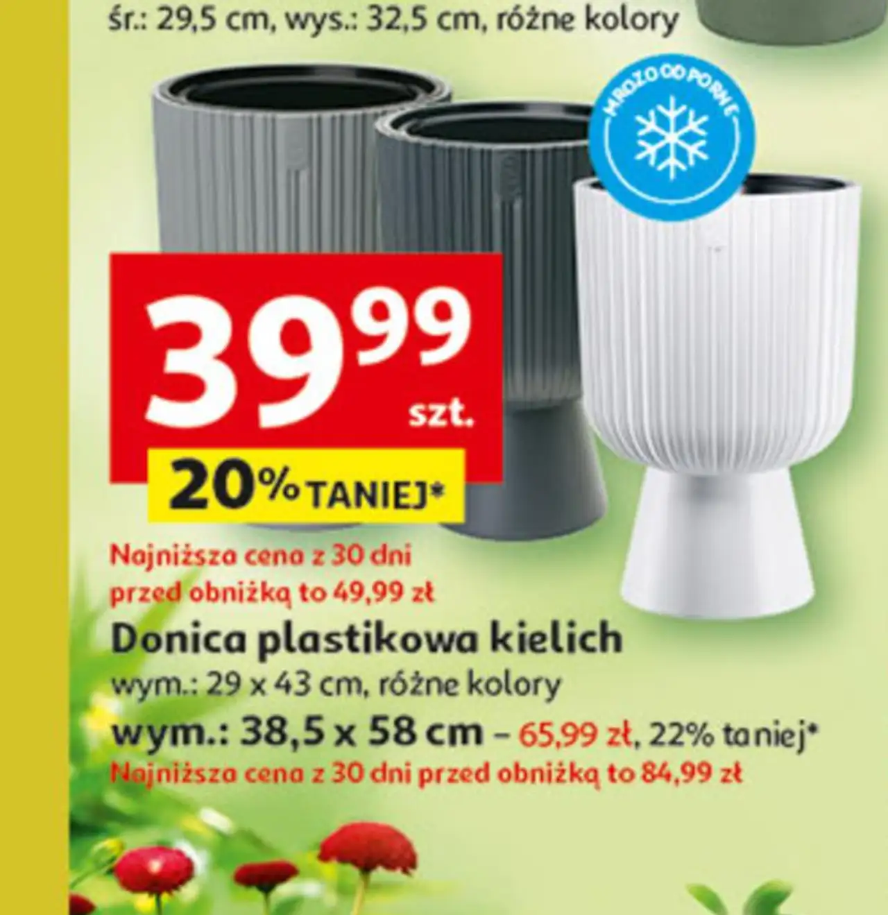 Donica plastikowa kielich