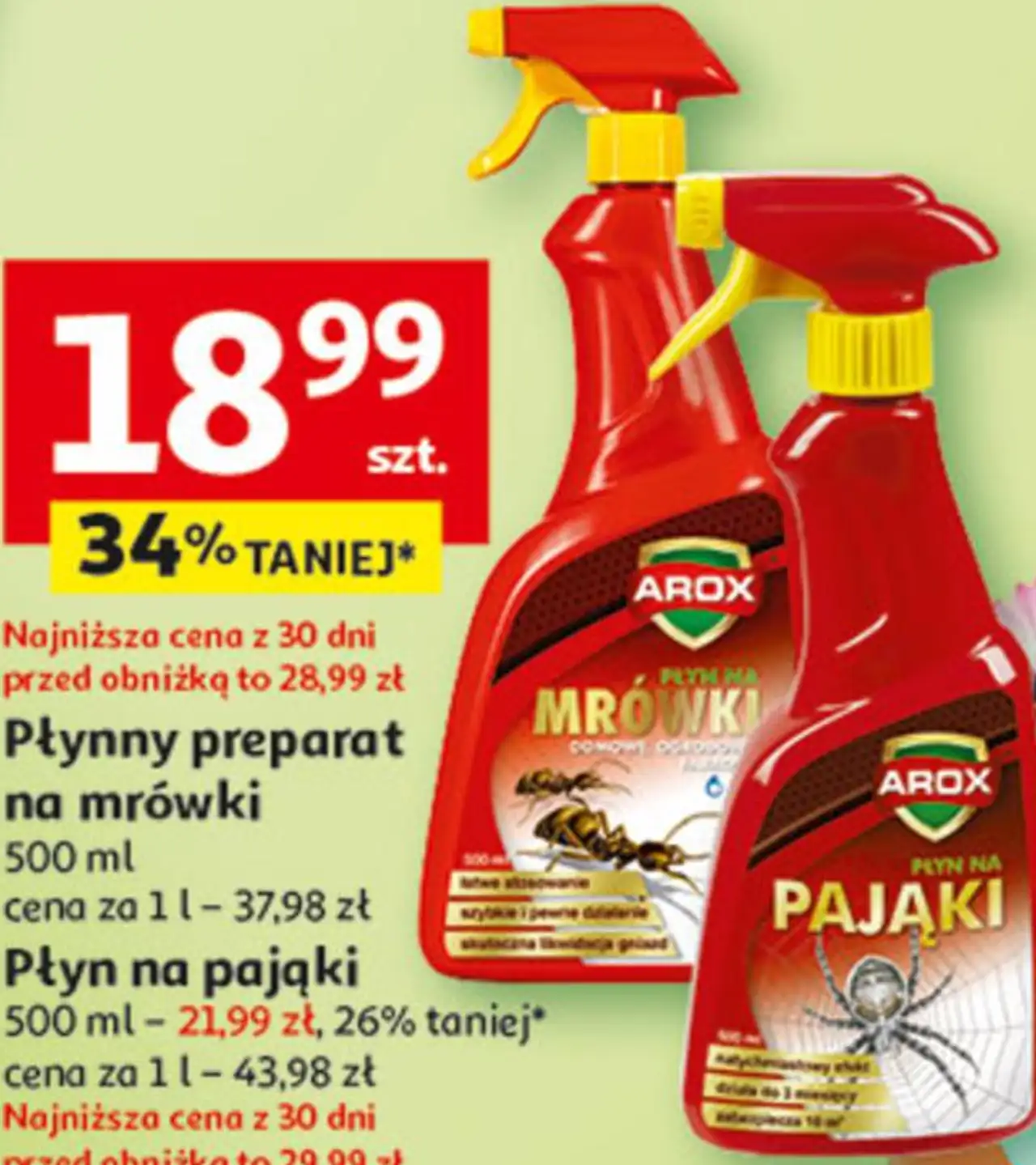 Płynny preparat na mrówki Płyn na pająki Arox