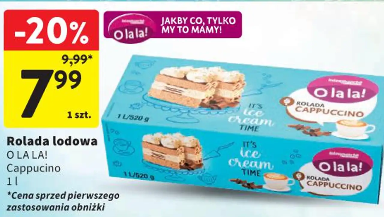 Rolada lodowa O LA LA! Cappuccino 1 l