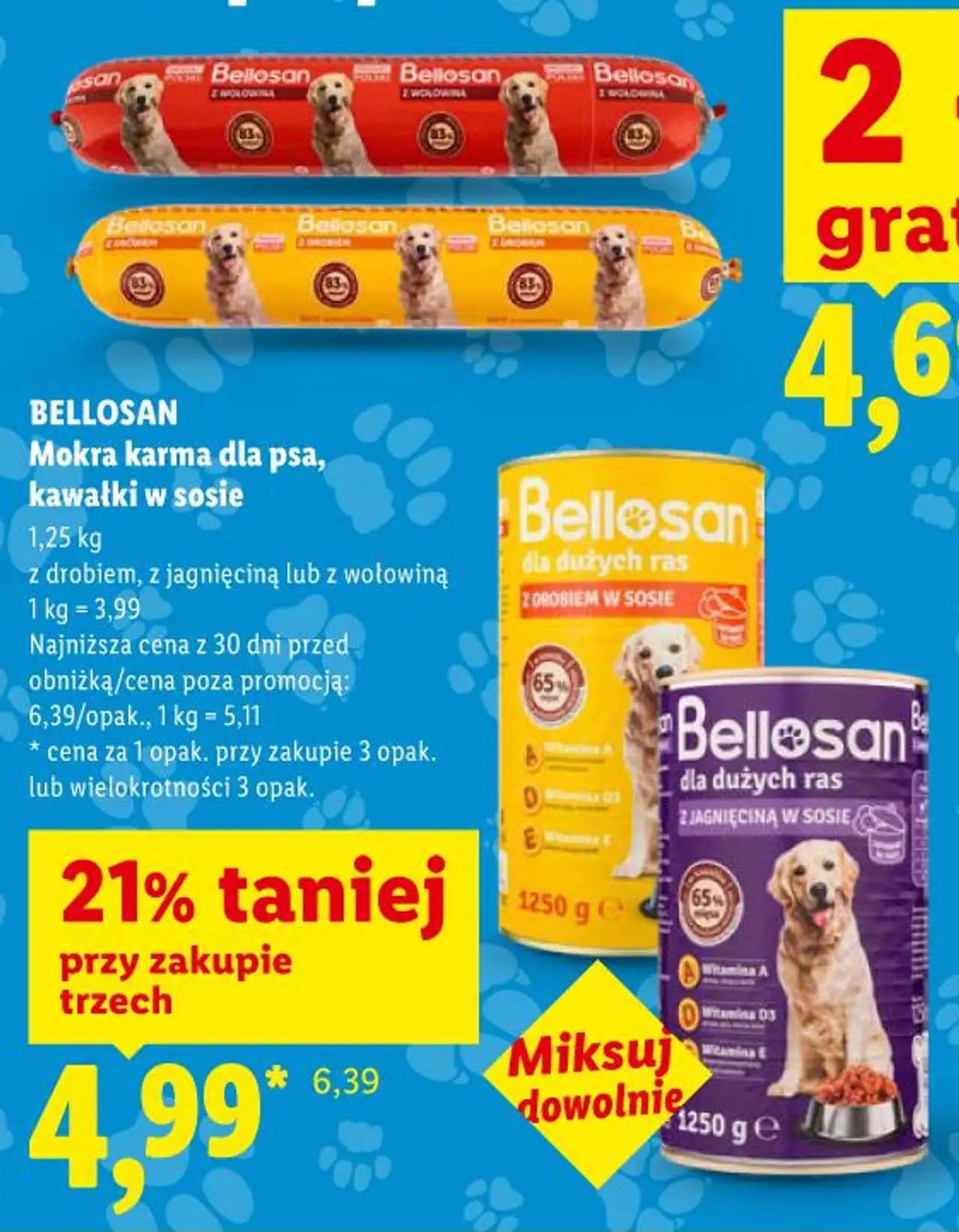 BELLOSAN Mokra karma dla psa, kawałki w sosie