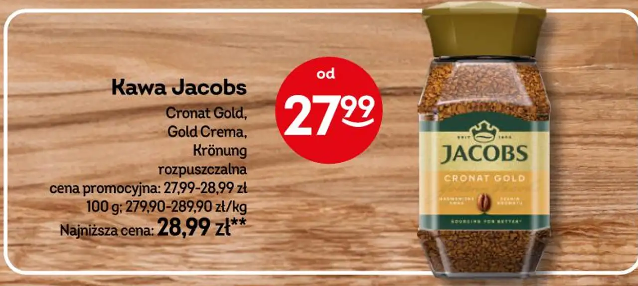 Kawa Jacobs Cronat Gold, Gold Crema, Krönung rozpuszczalna